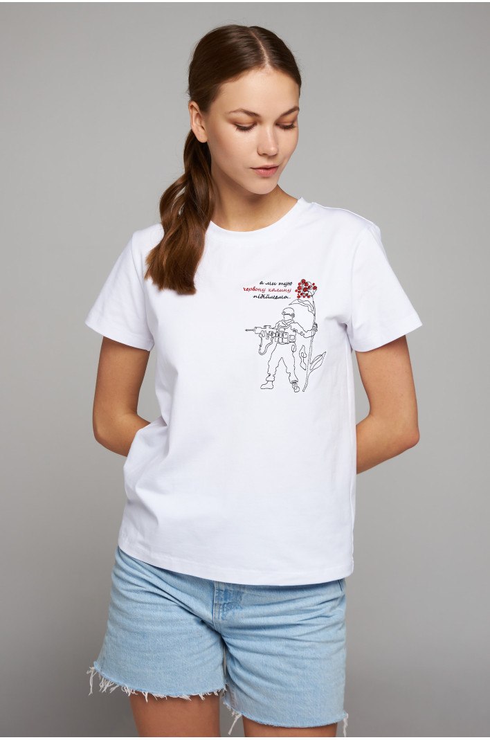 Women's patriotic t-shirt Червона Калина White | S-M