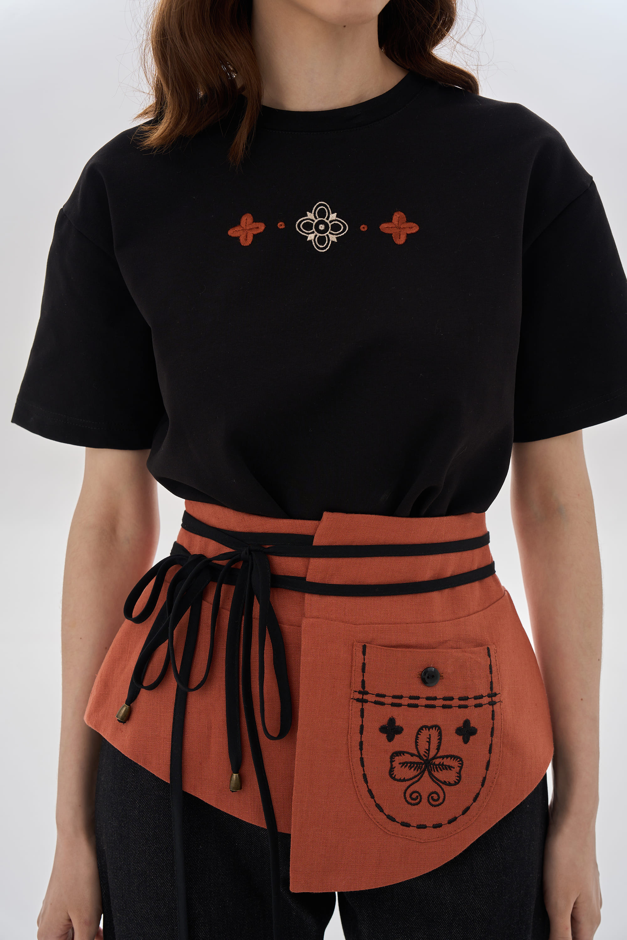 Brown edge belt with pocket Gazdynia Brown edge belt with pocket Gazdynia