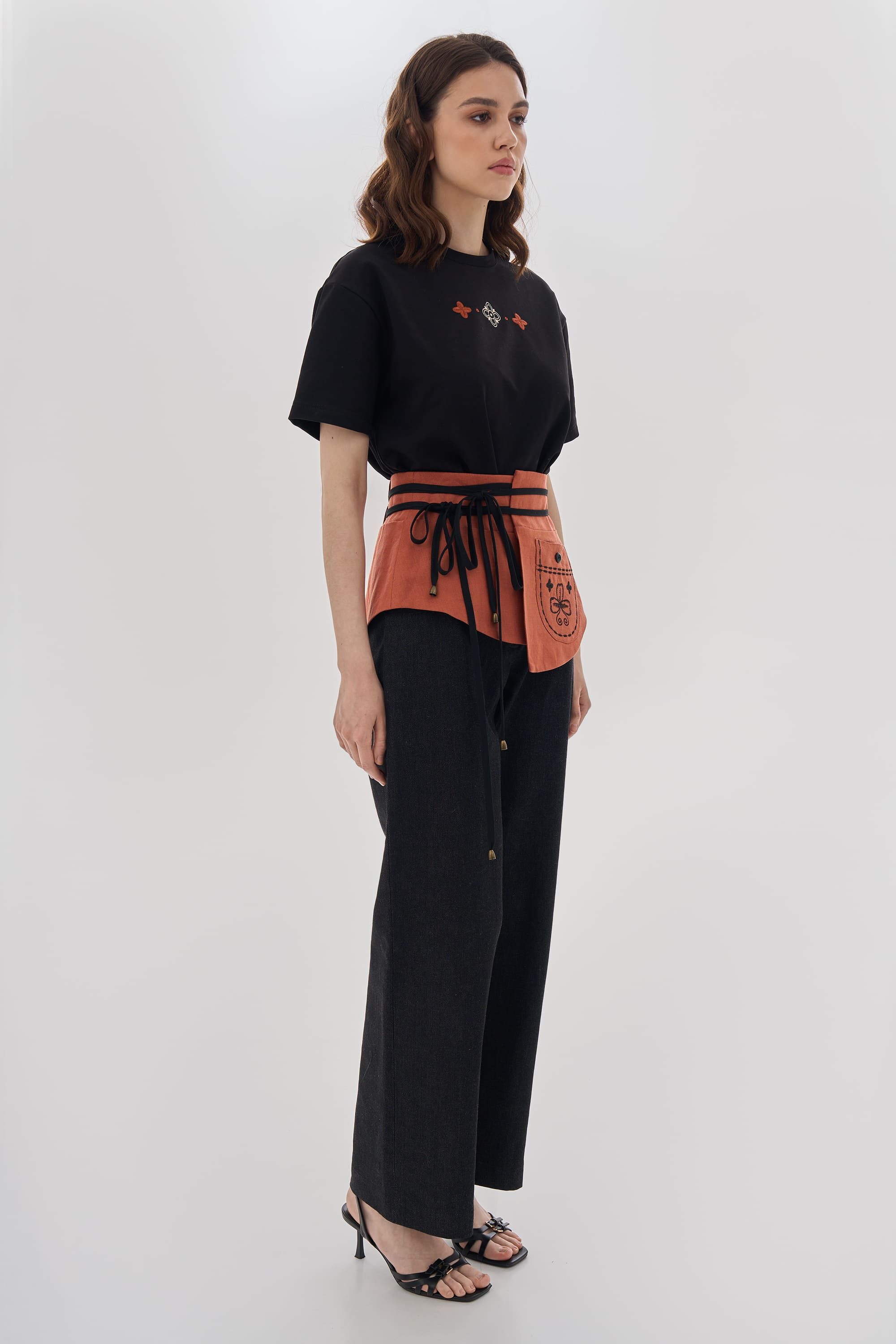 Brown edge belt with pocket Gazdynia Brown edge belt with pocket Gazdynia