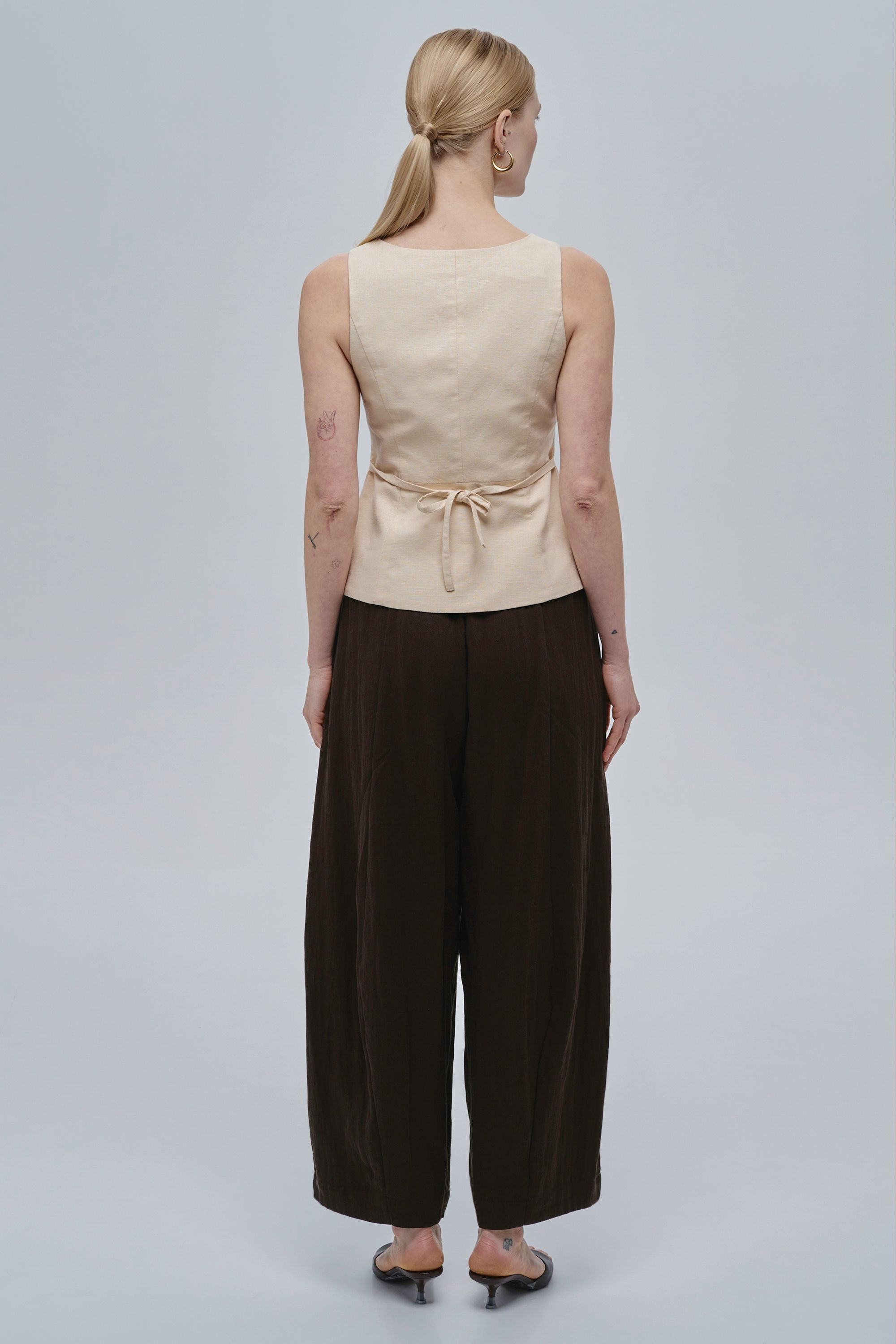 Beige women’s linen kersetka Spiv | XS | 40-42