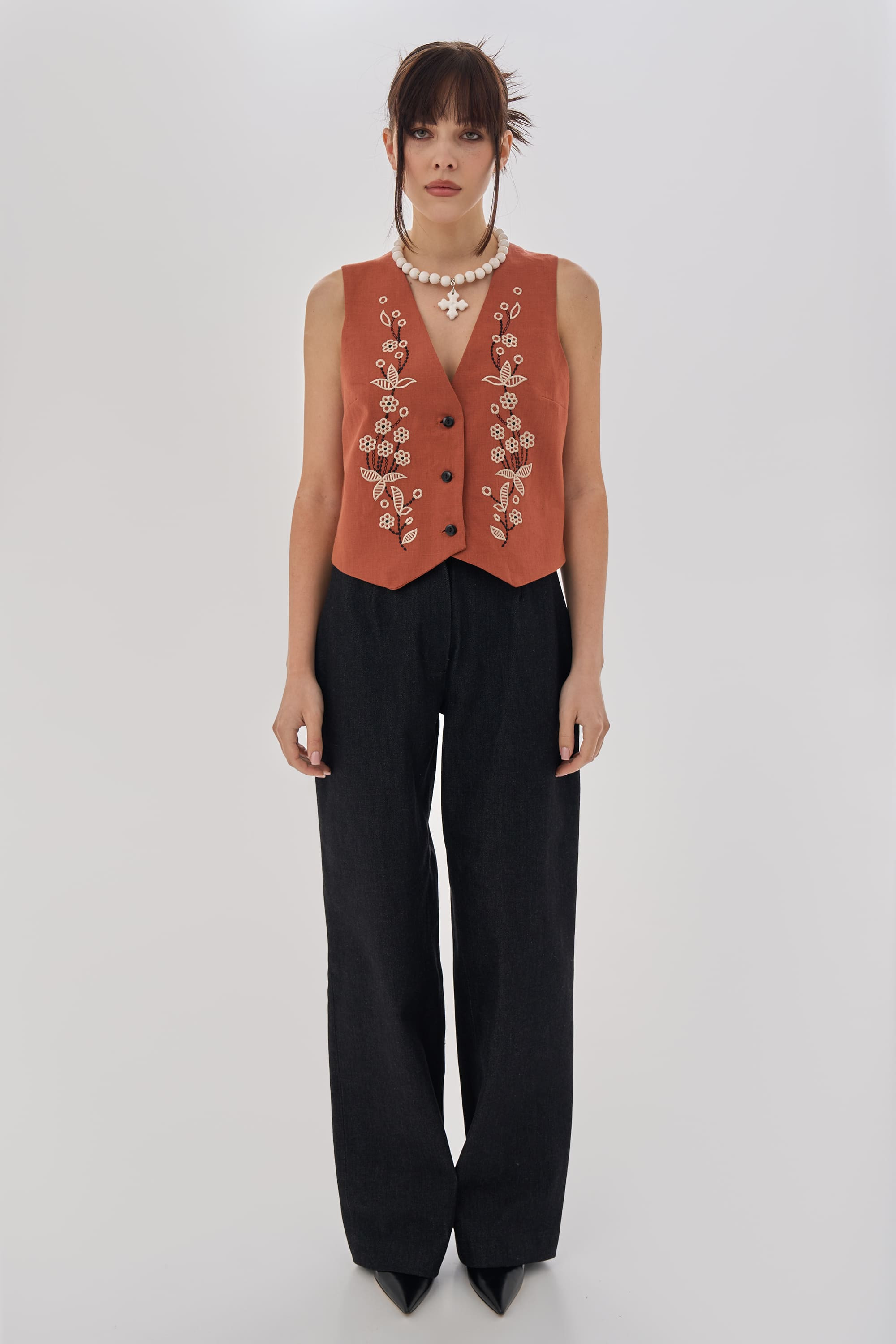 Women's embroidered vest Derviy | XS | 40-42
