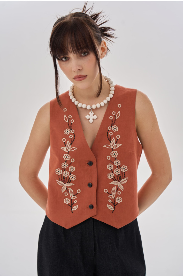 Women's embroidered vest Derviy | XS | 40-42