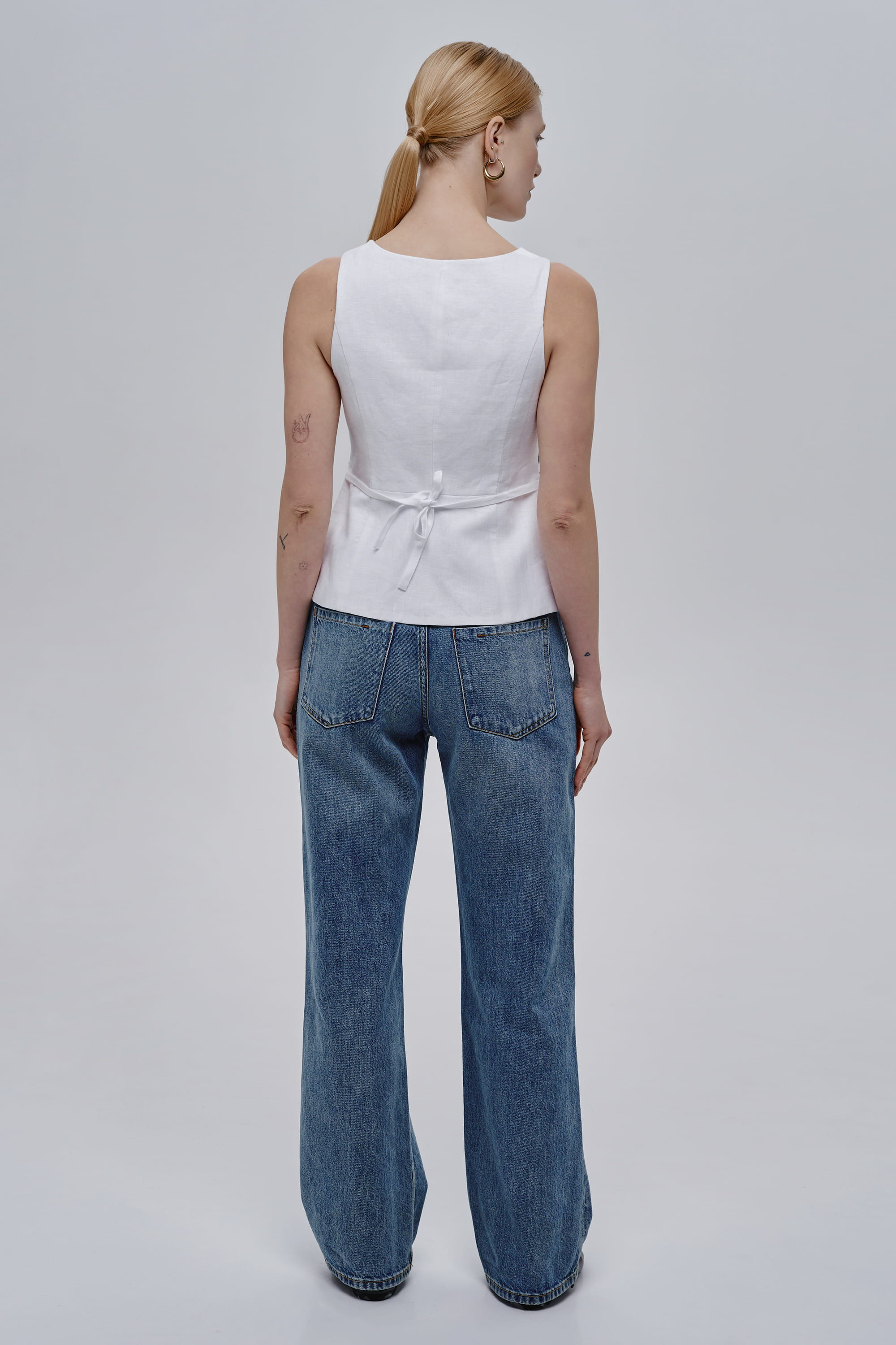 White women’s linen kersetka Spiv White women’s linen kersetka Spiv