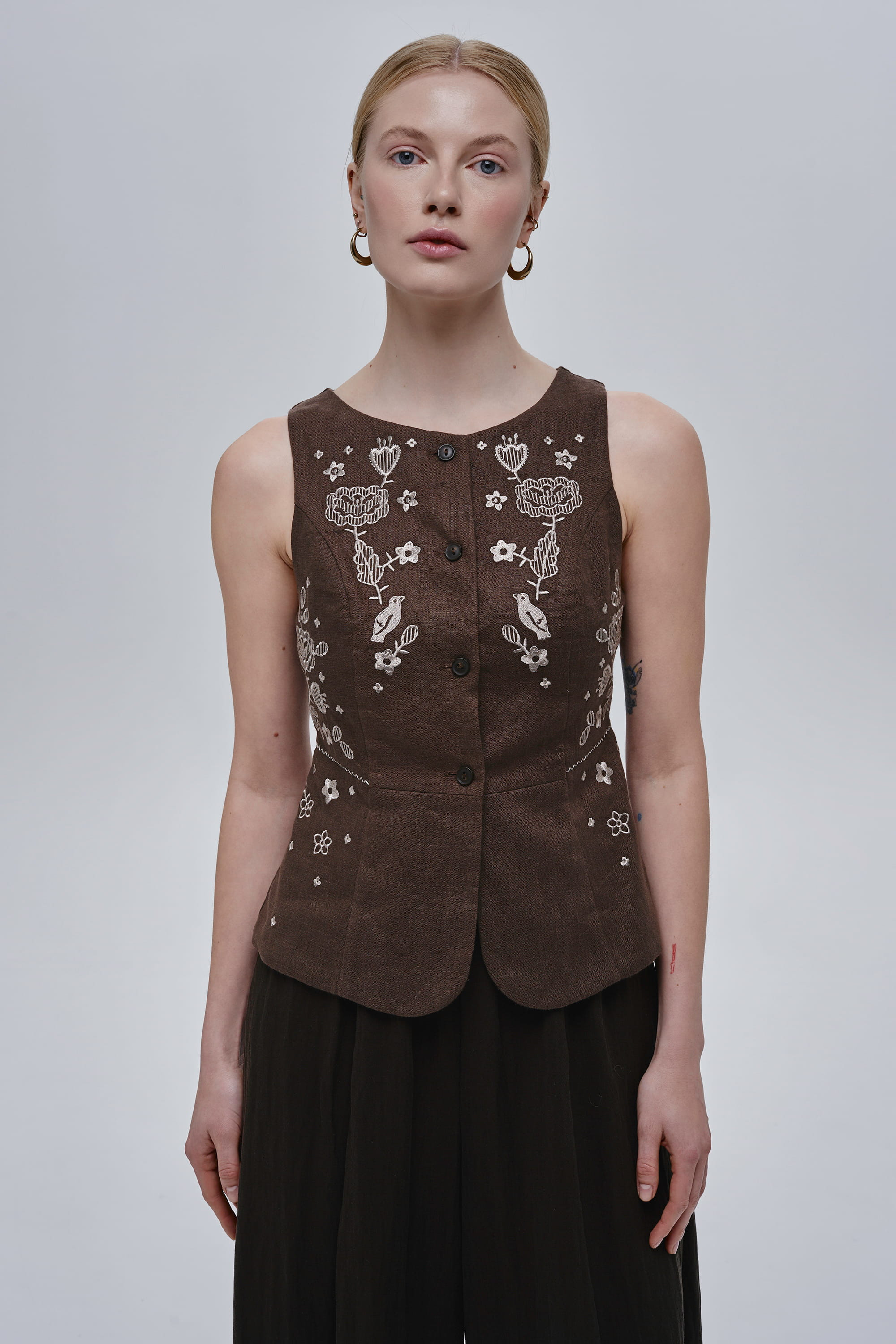 Brown women’s linen kersetka Spiv Brown women’s linen kersetka Spiv