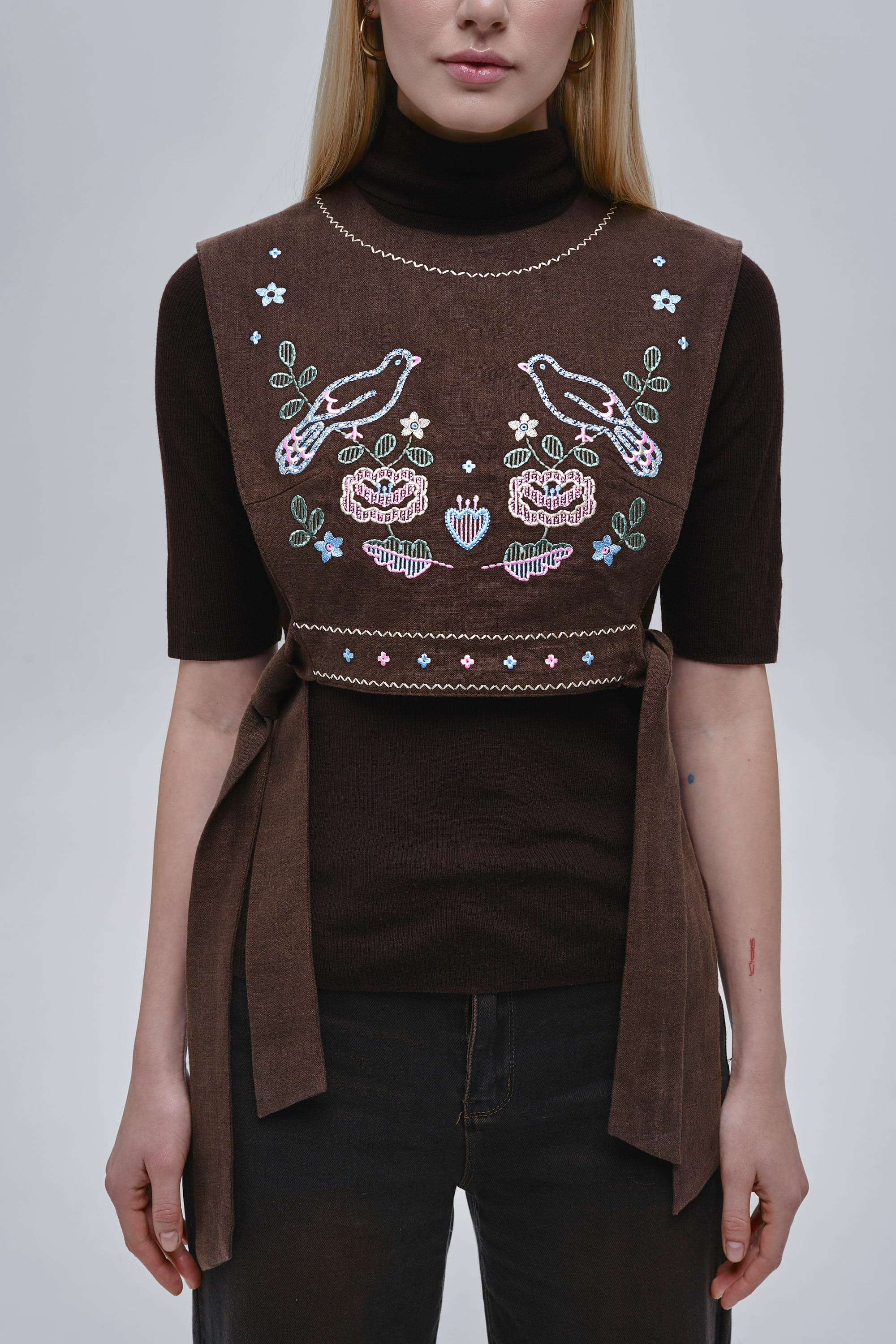 Brown women’s kamizelka Vorkit | S-M