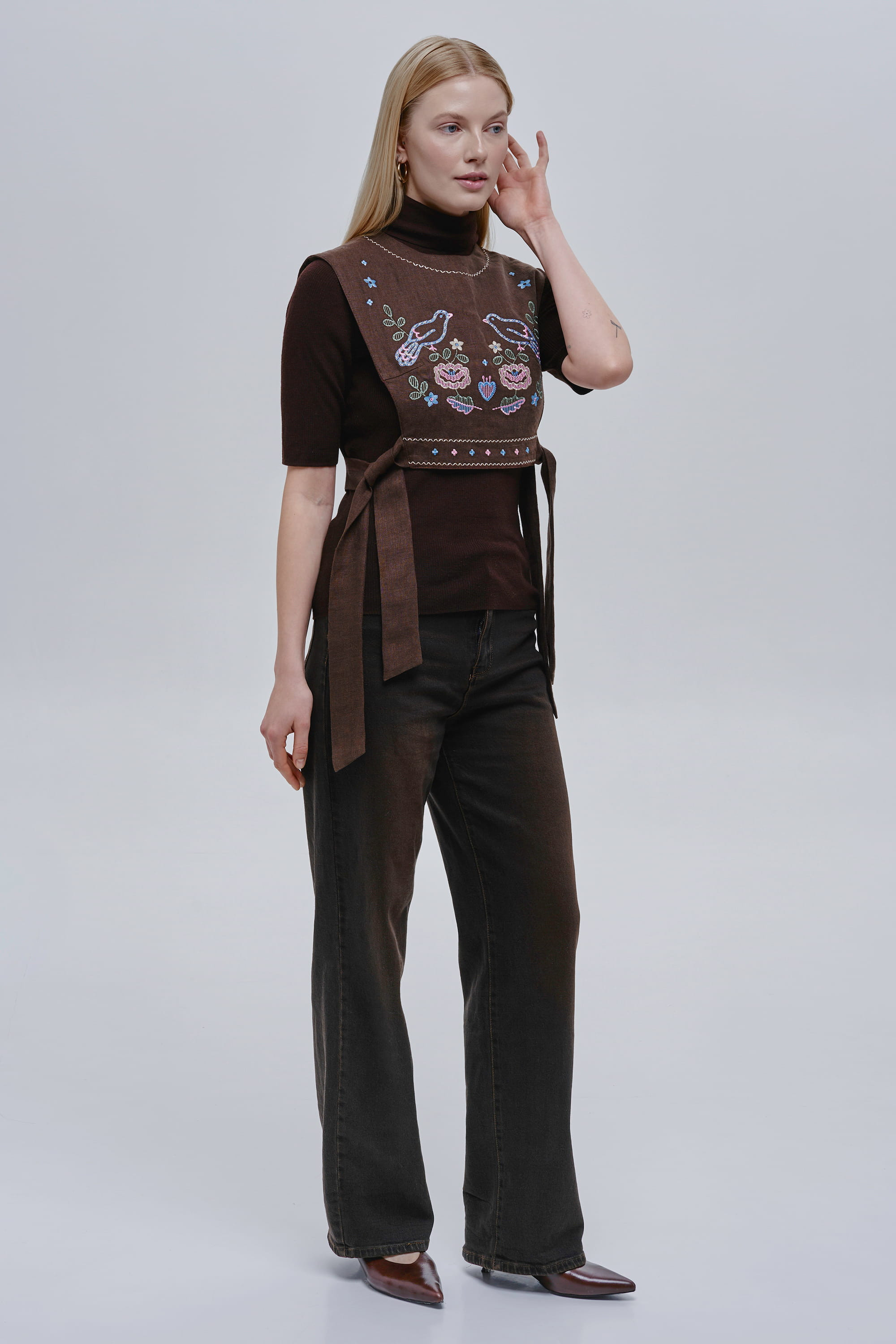 Brown women’s kamizelka Vorkit | S-M