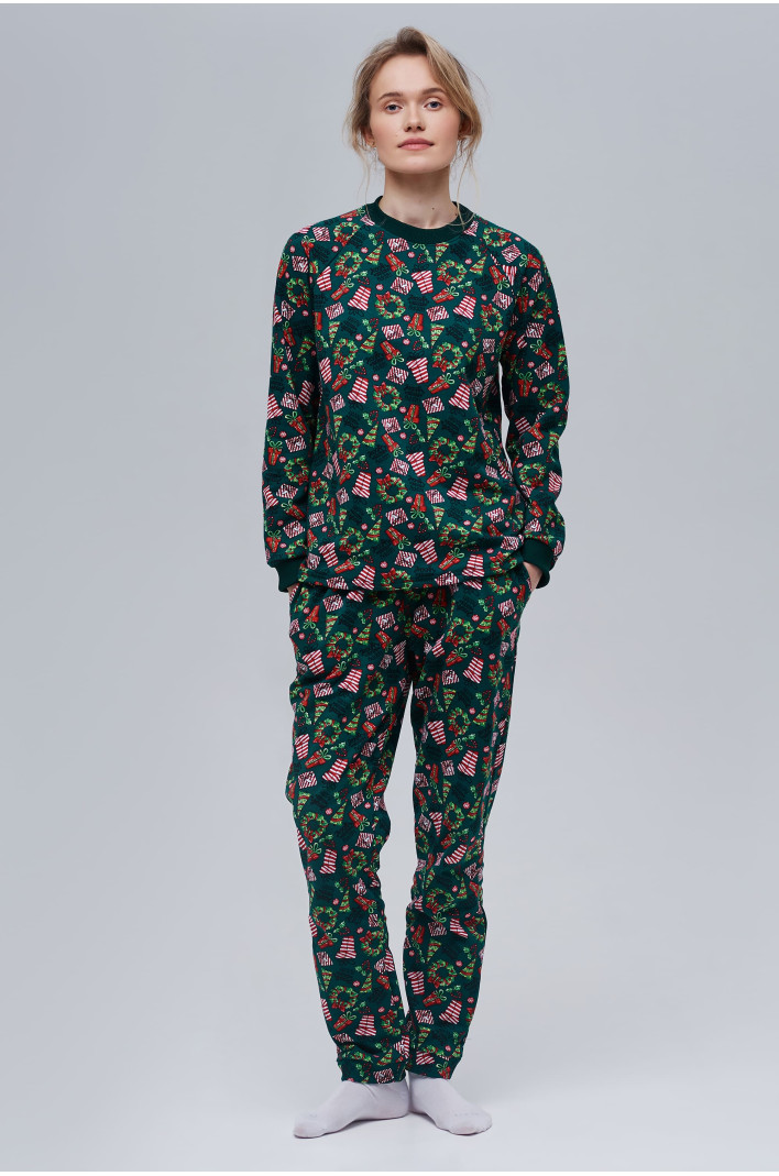 Women’s green Christmas pajama | S | 42-44