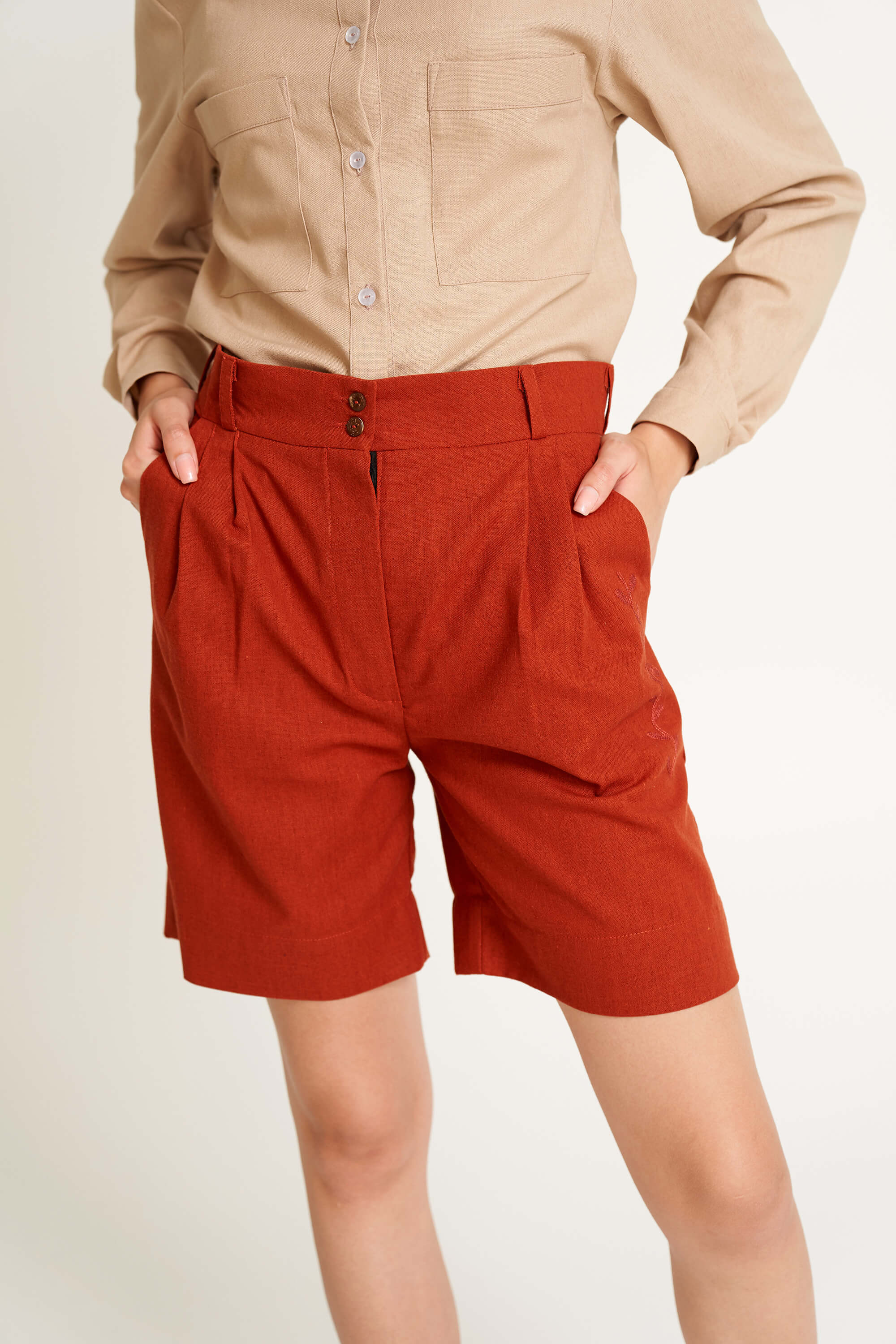 Women's shorts of terracotta Women's shorts of terracotta