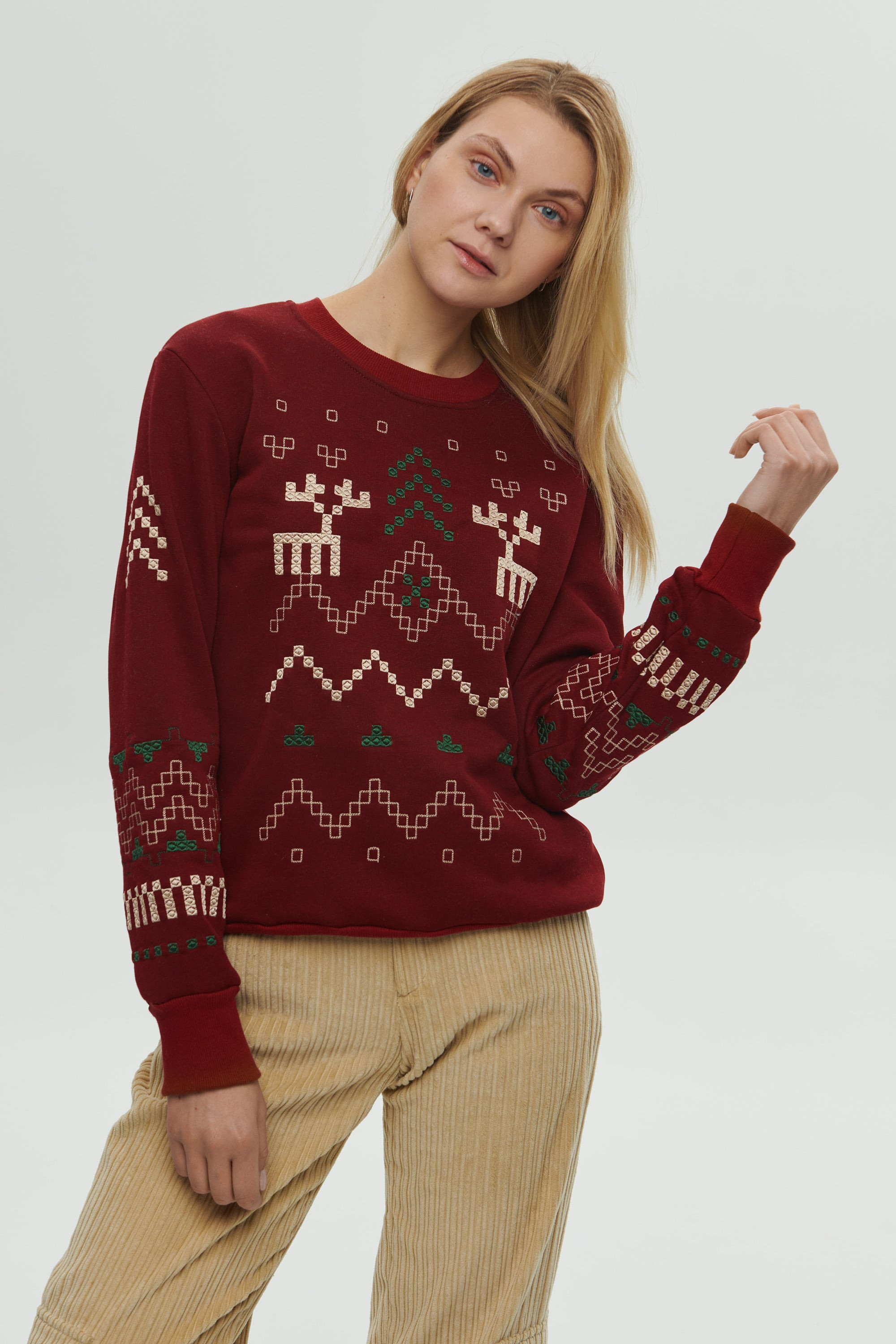 Women's burgundy sweatshirt December