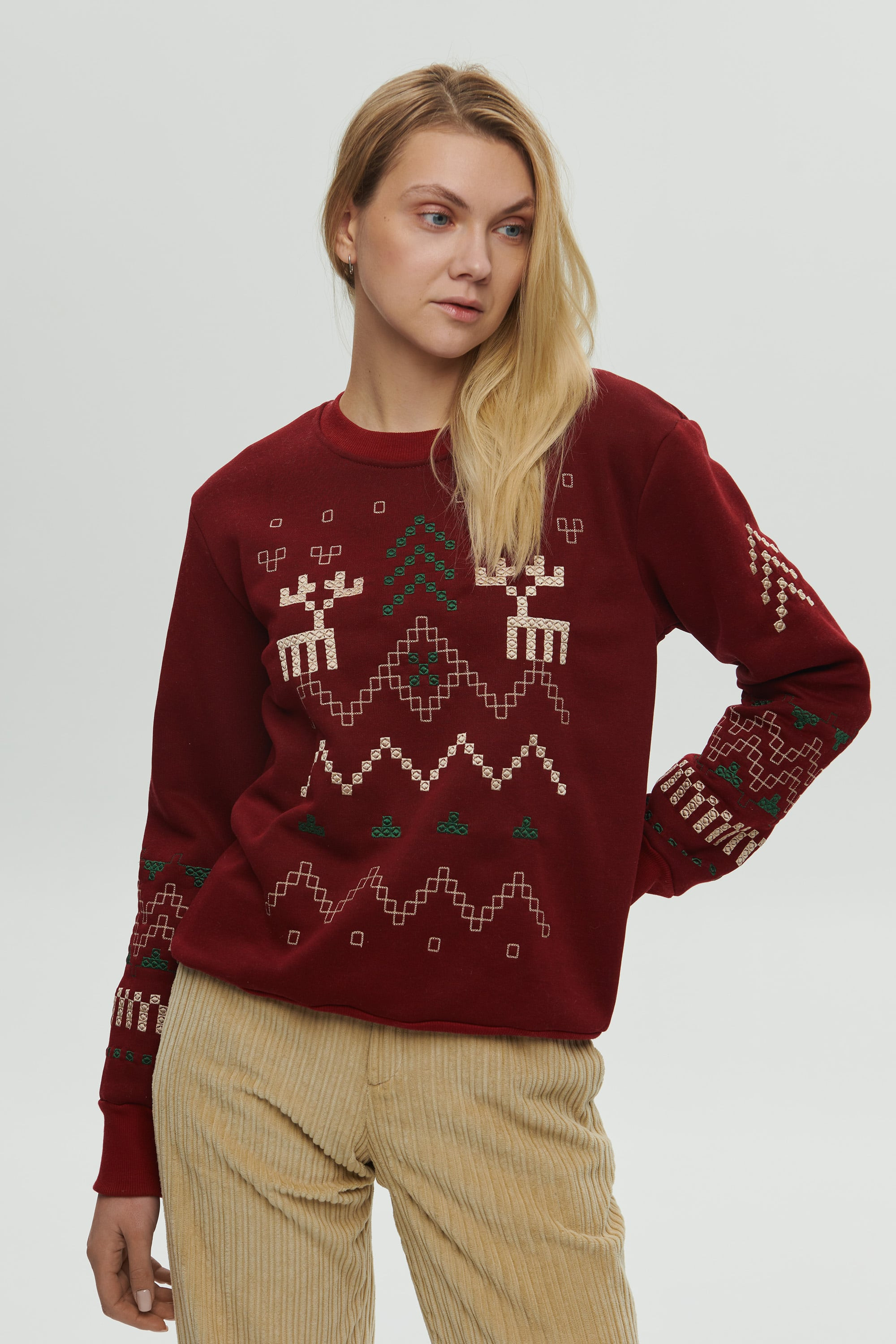 Women's burgundy sweatshirt December