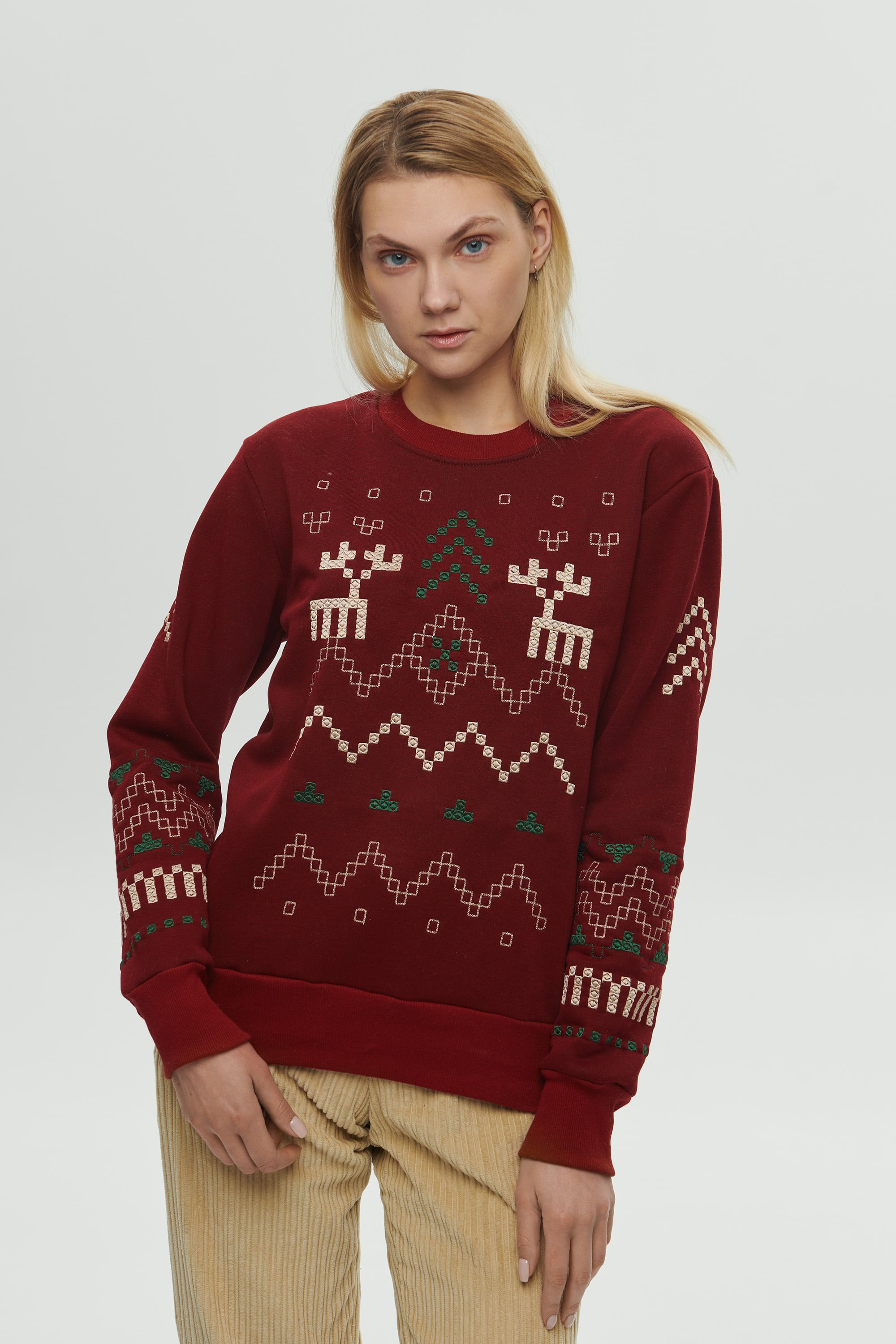Women's burgundy sweatshirt December | XXS