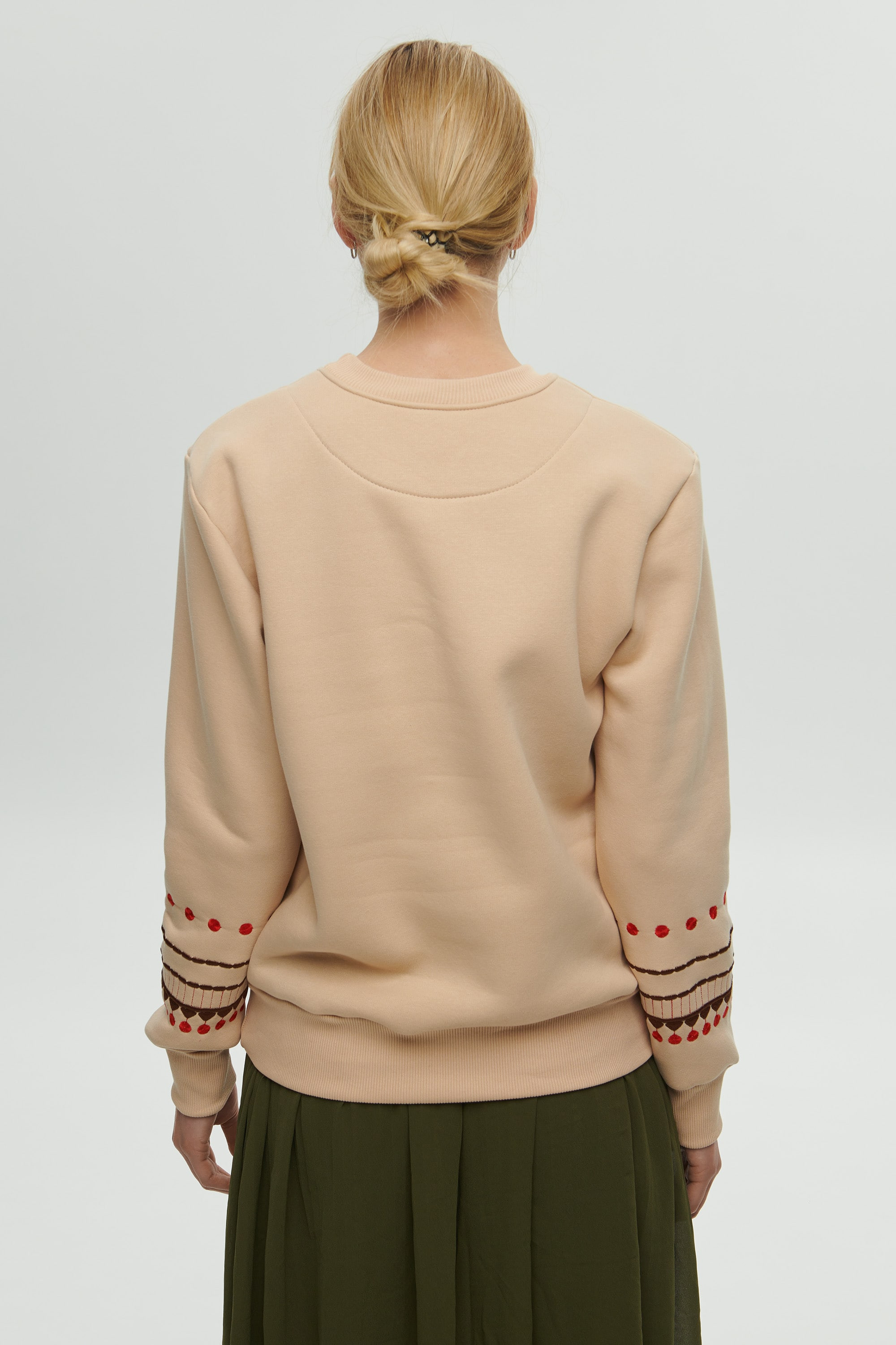 Women's Beige Christmas Sweatshirt
