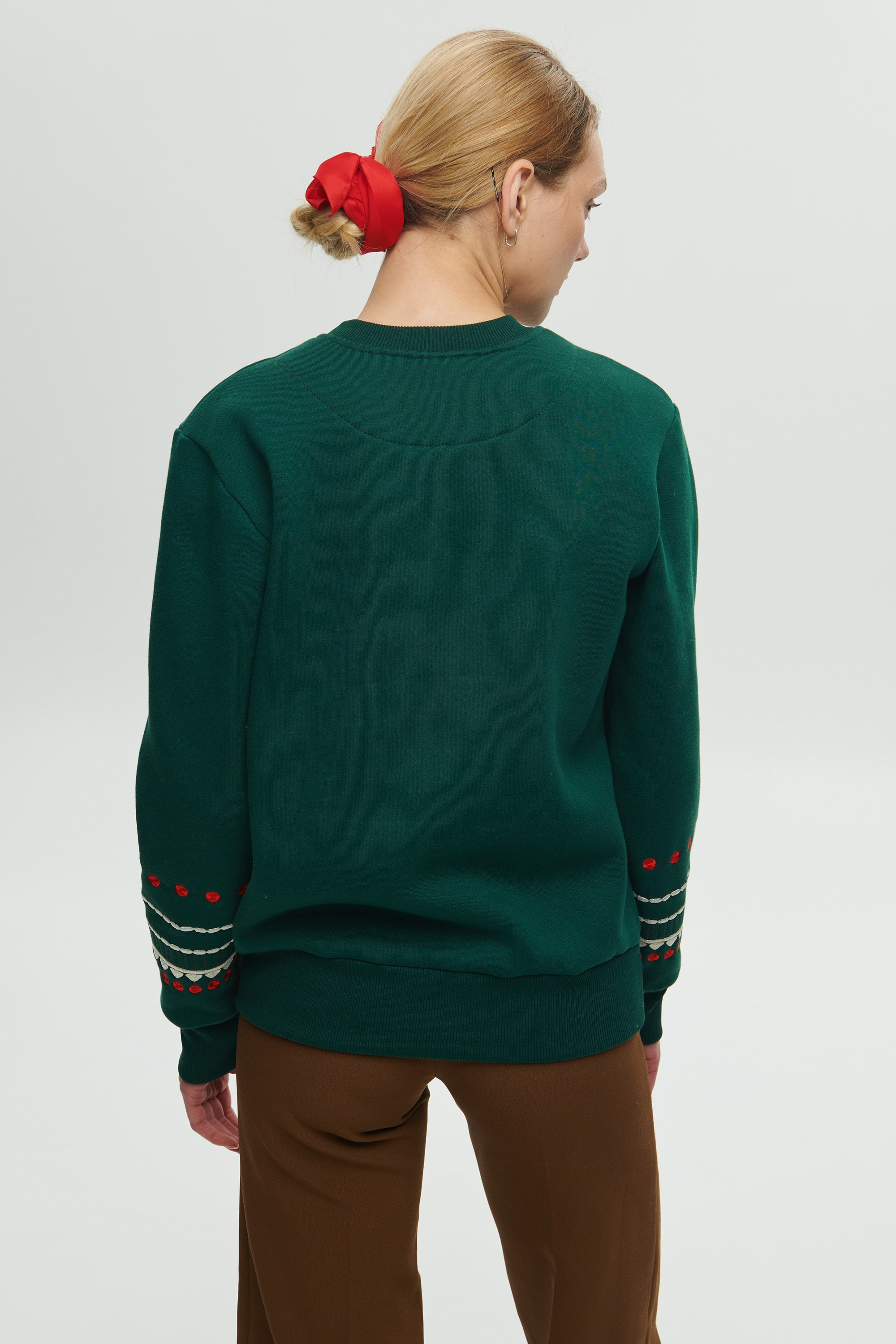 Women's green Christmas sweatshirt