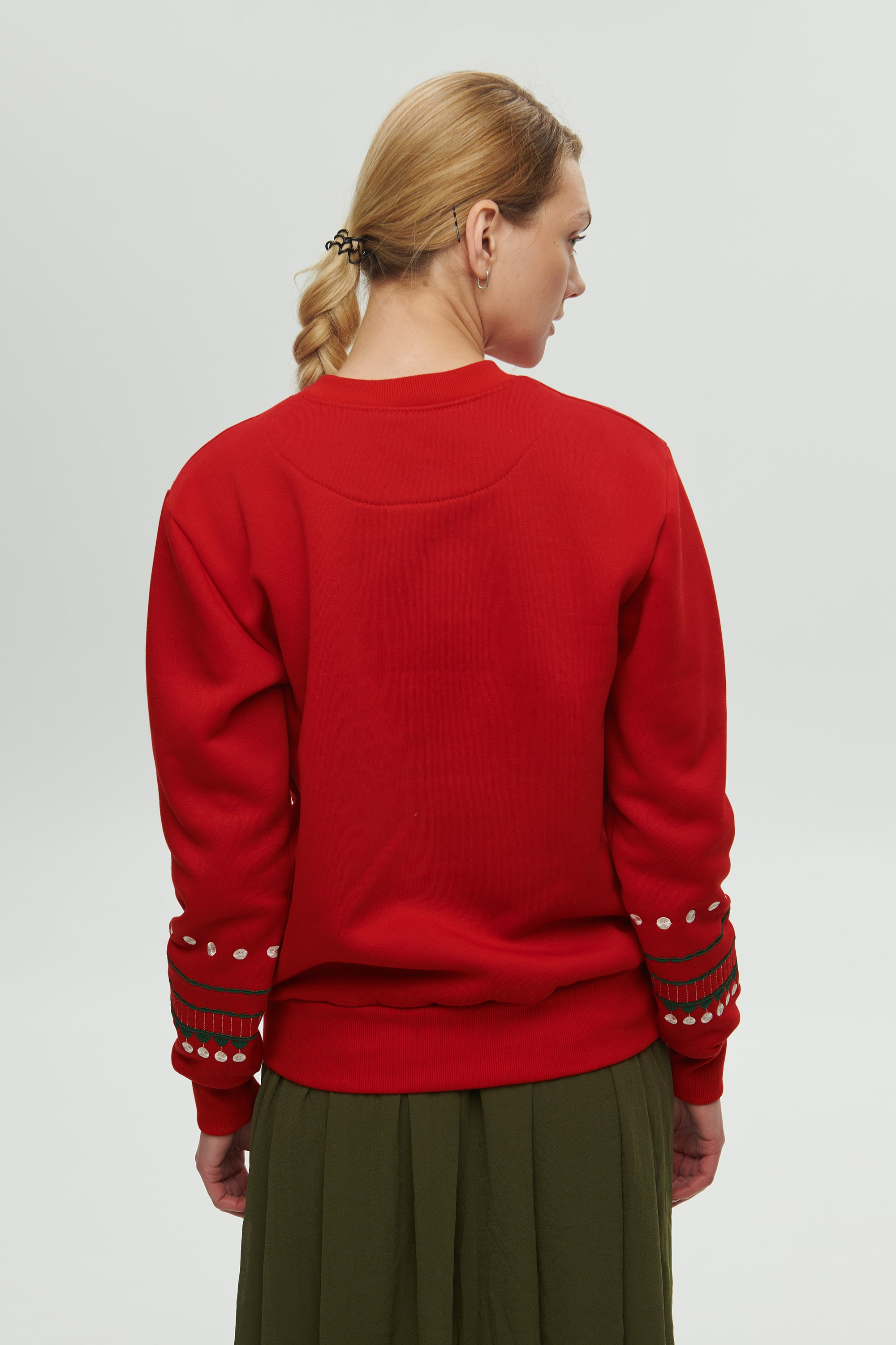 Women's red Christmas sweatshirt | XS