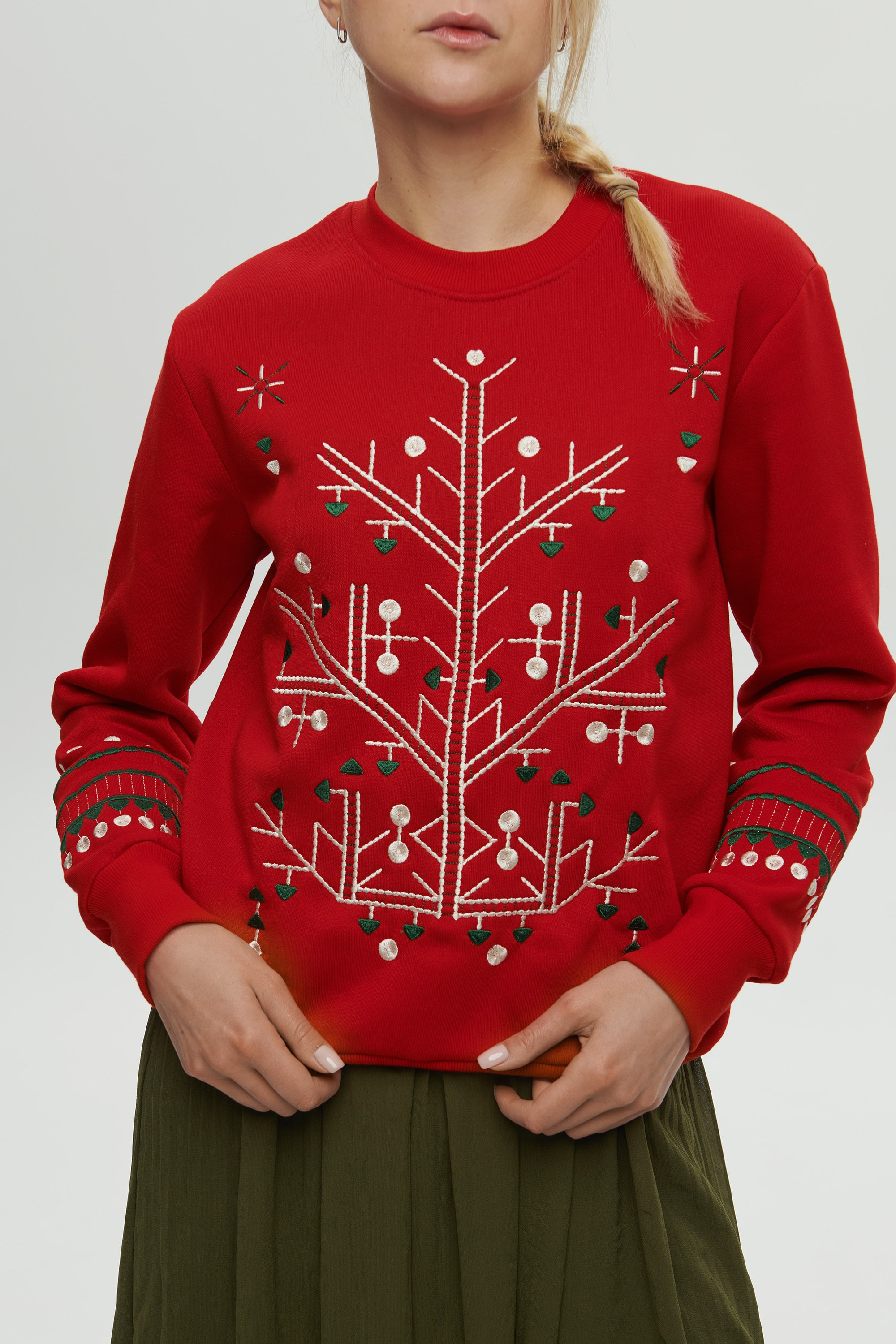 Women's red Christmas sweatshirt