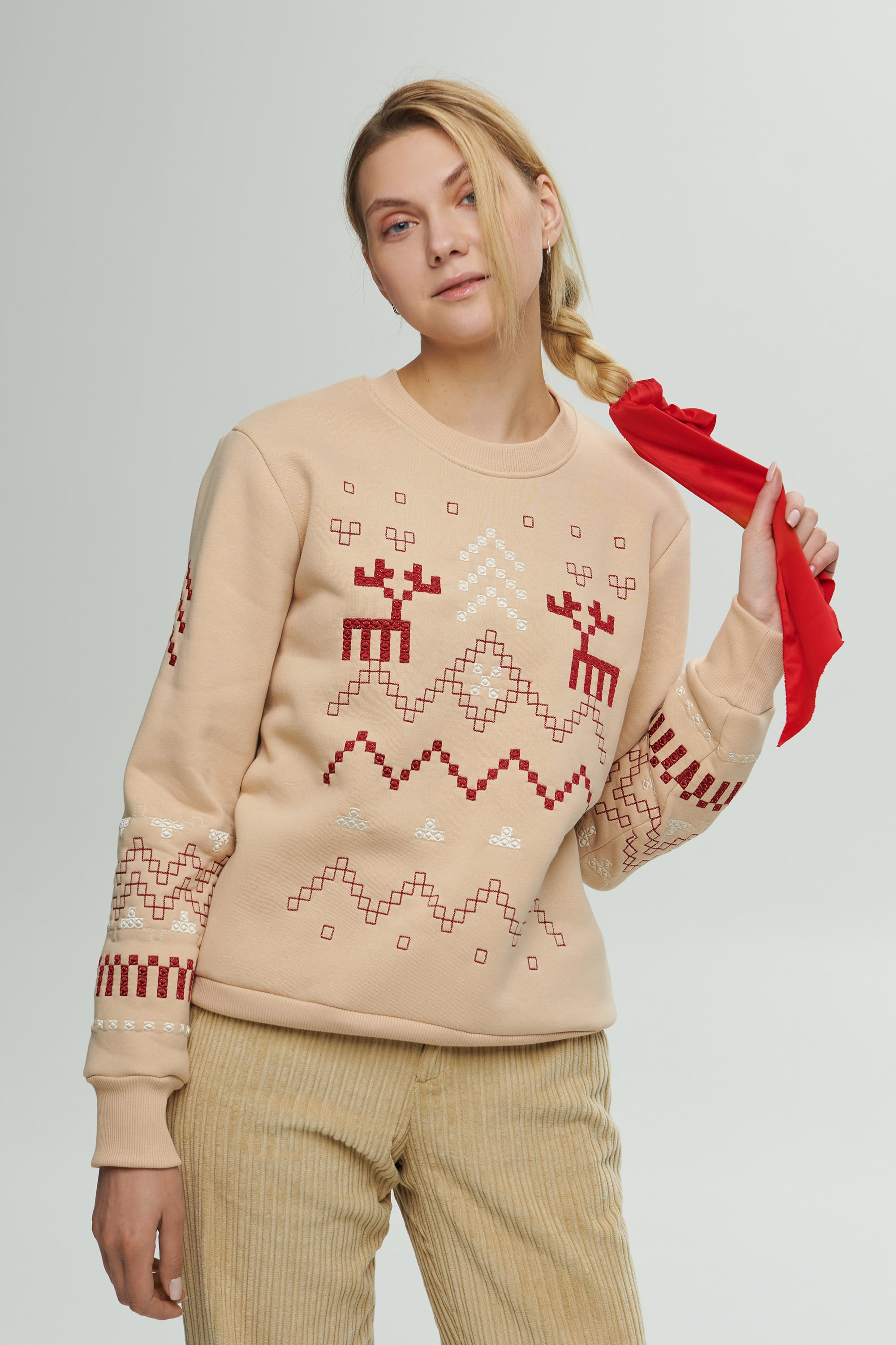 Christmas beige sweatshirts for two December