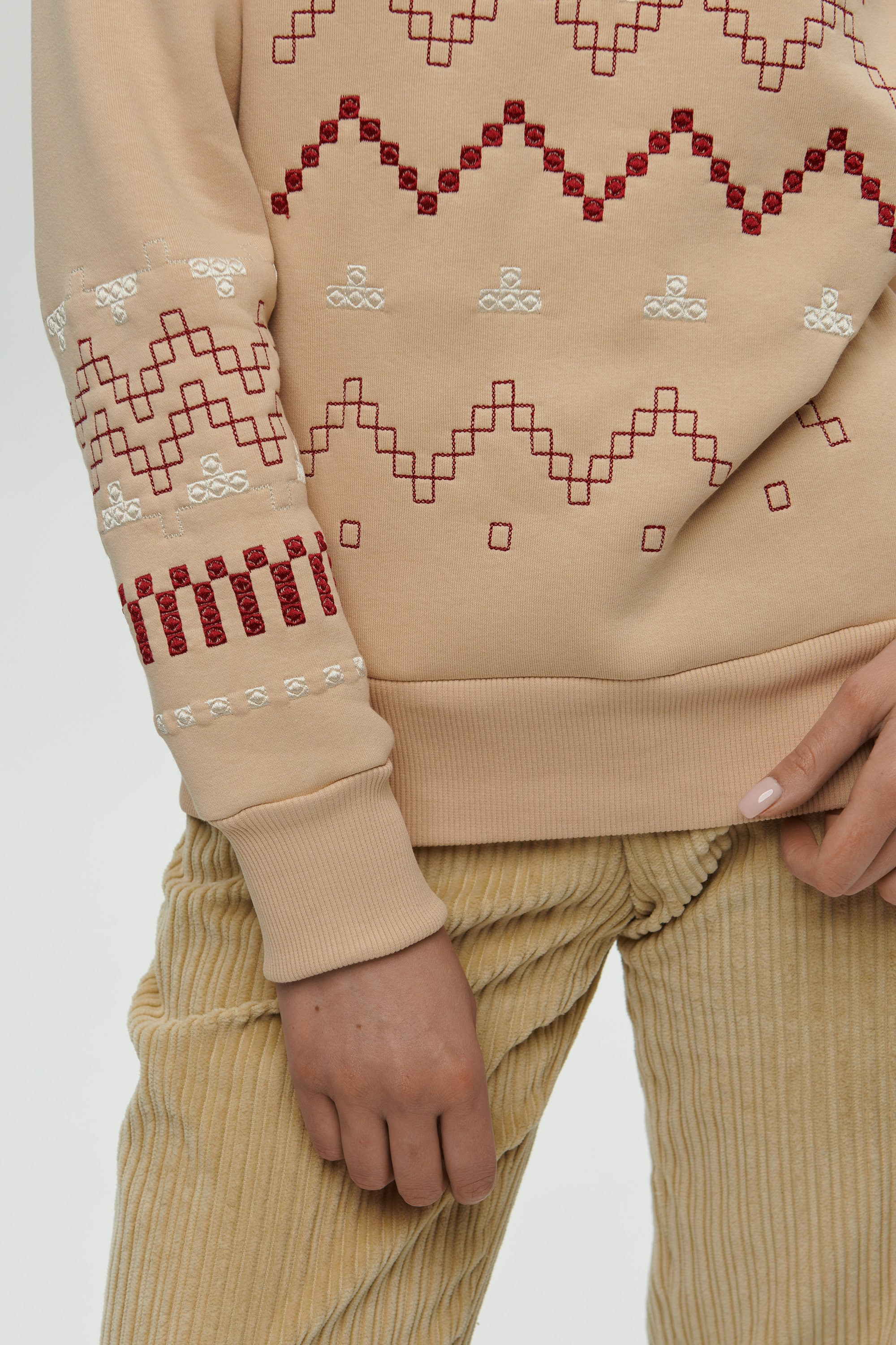 Women's beige sweatshirt December | XXS