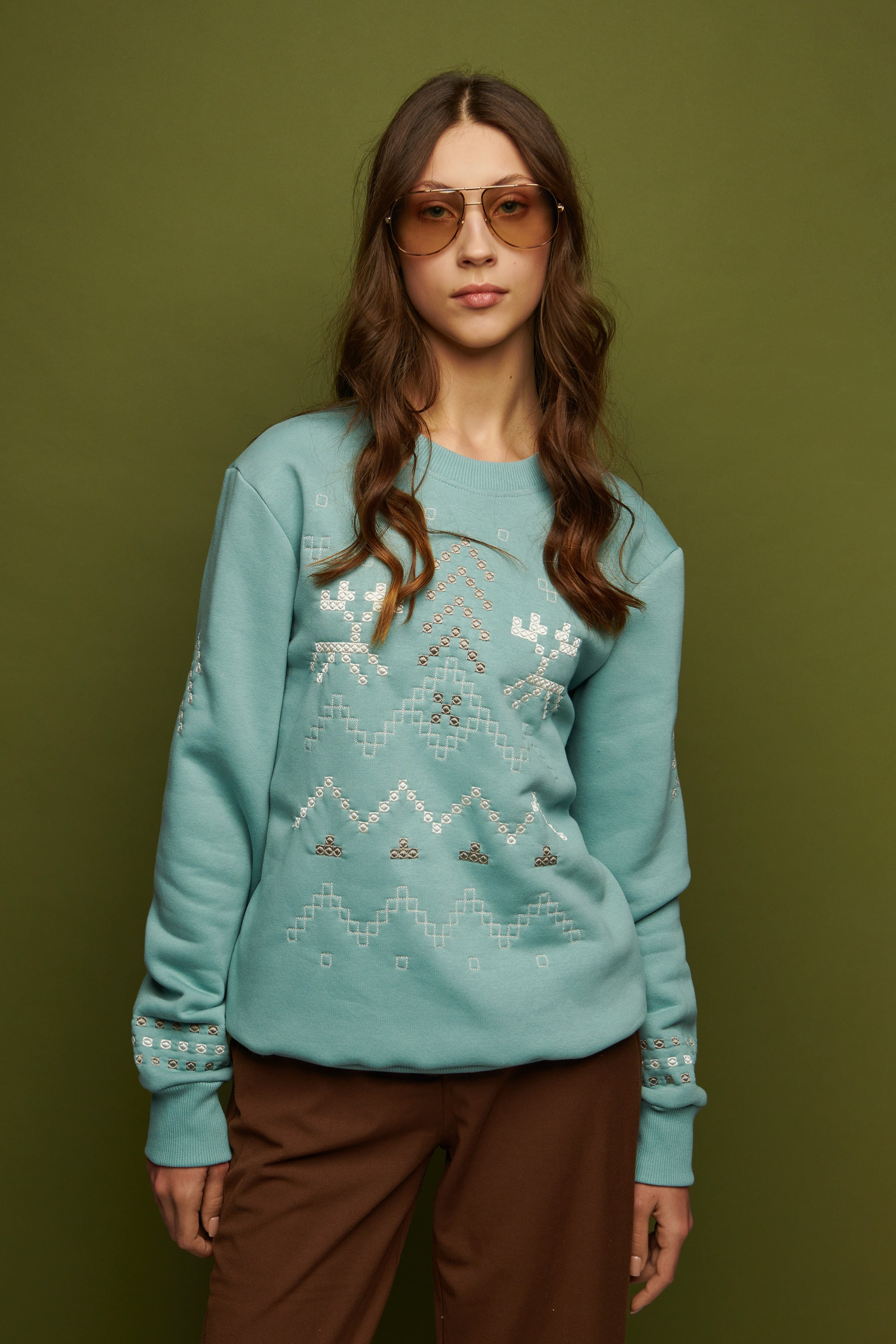 Women's blue sweatshirt December | XXS