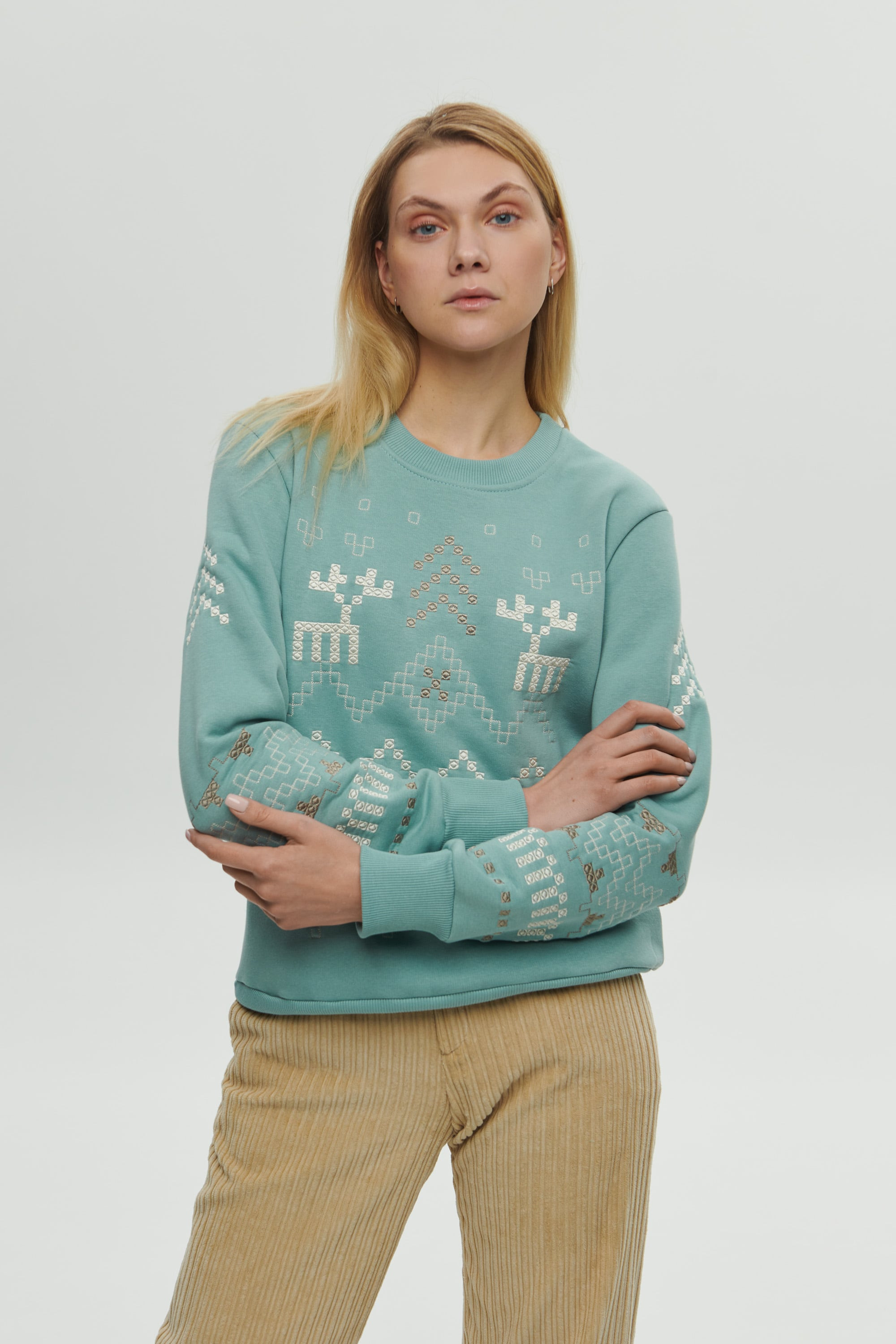 Women's blue sweatshirt December | XXS