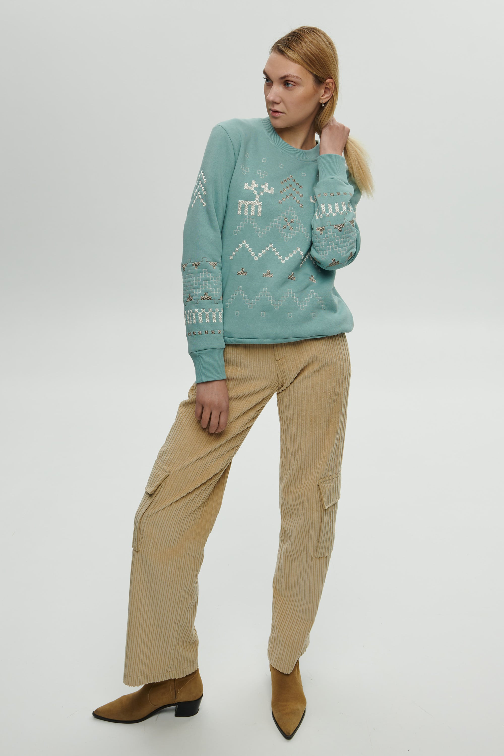 Women's blue sweatshirt December | XXS