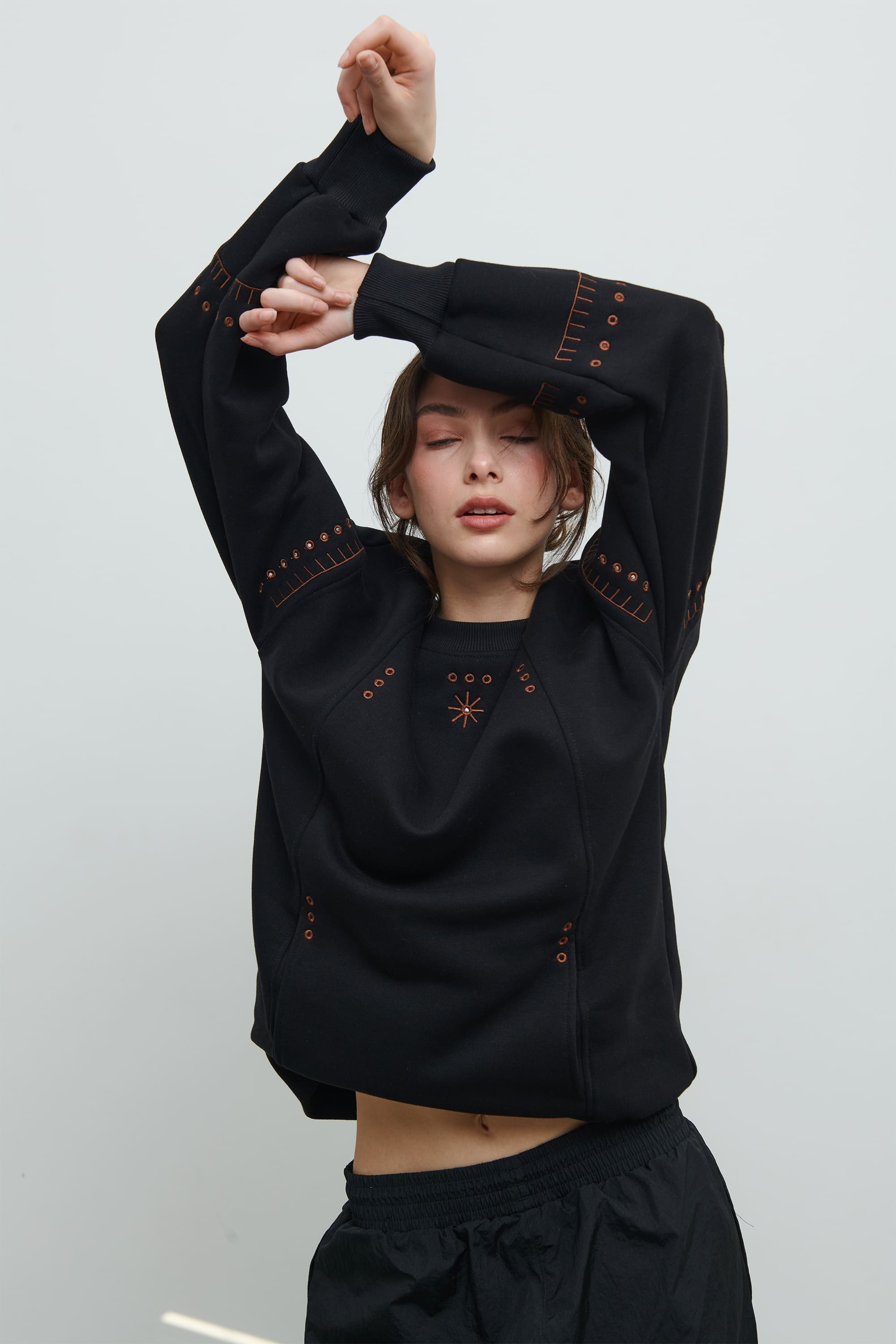 Women's black sweatshirt Asterisk | XS | 40-42