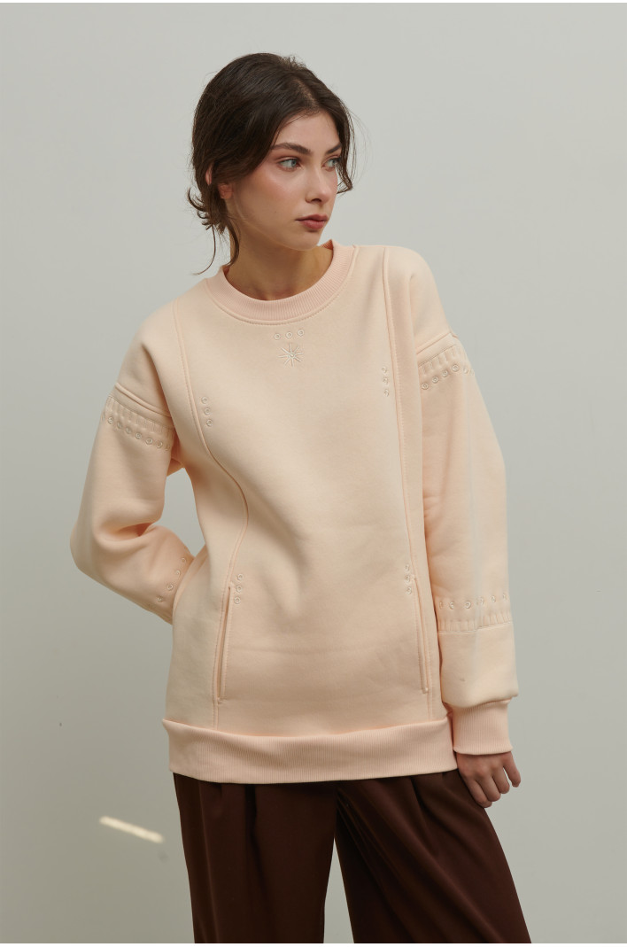 Women's beige sweatshirt Asterisk | XS | 40-42