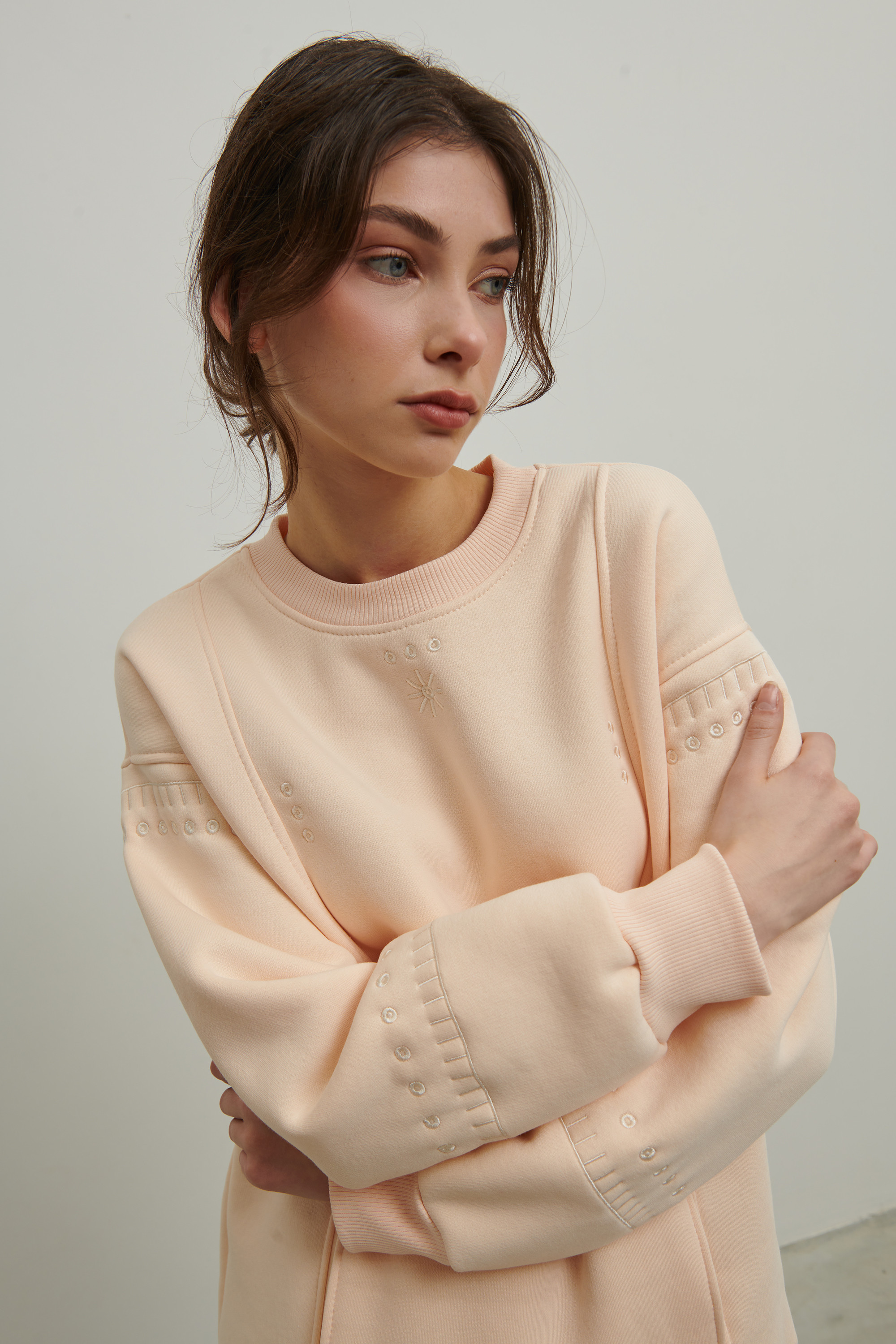Women's beige sweatshirt Asterisk