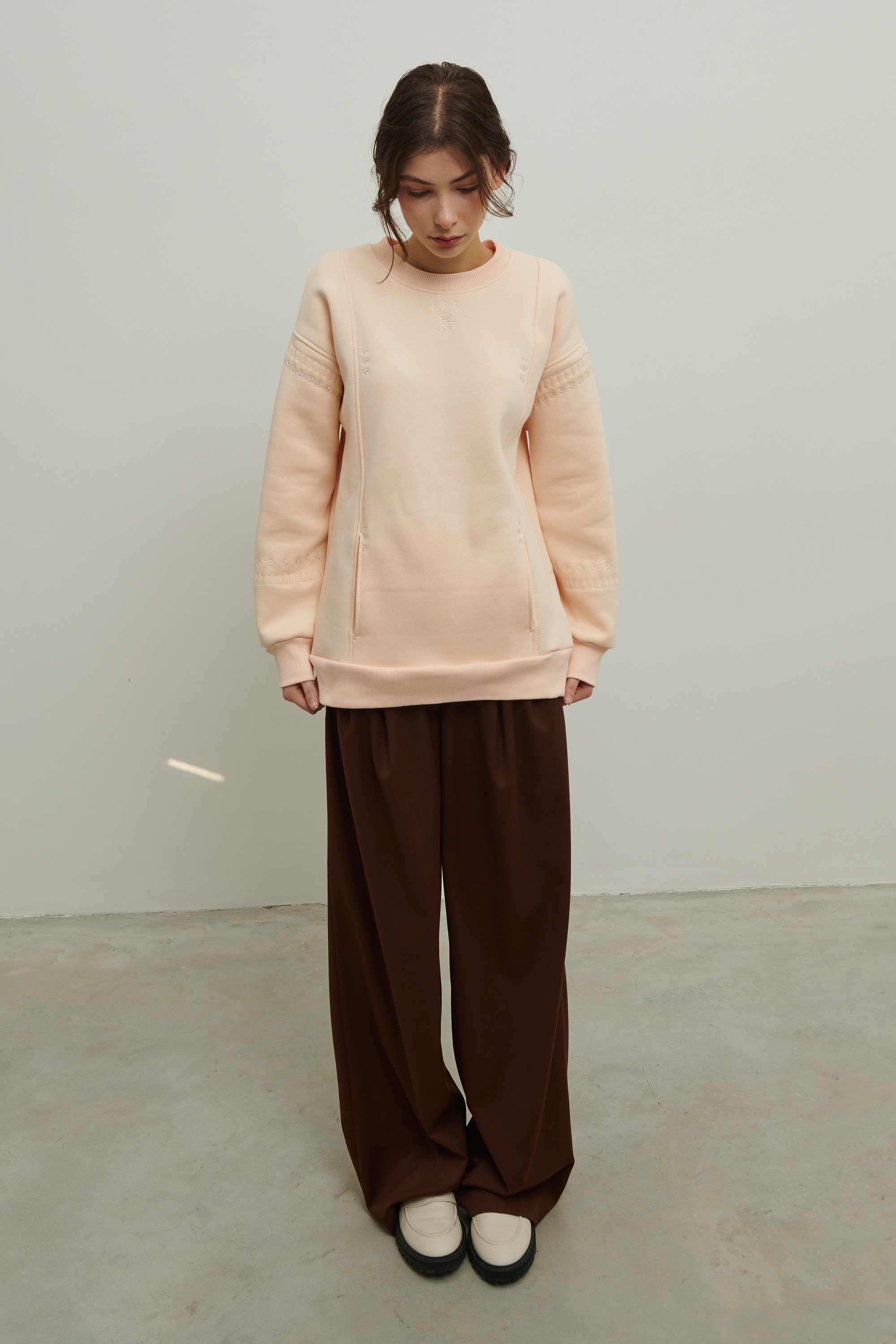 Women's beige sweatshirt Asterisk | XS | 40-42