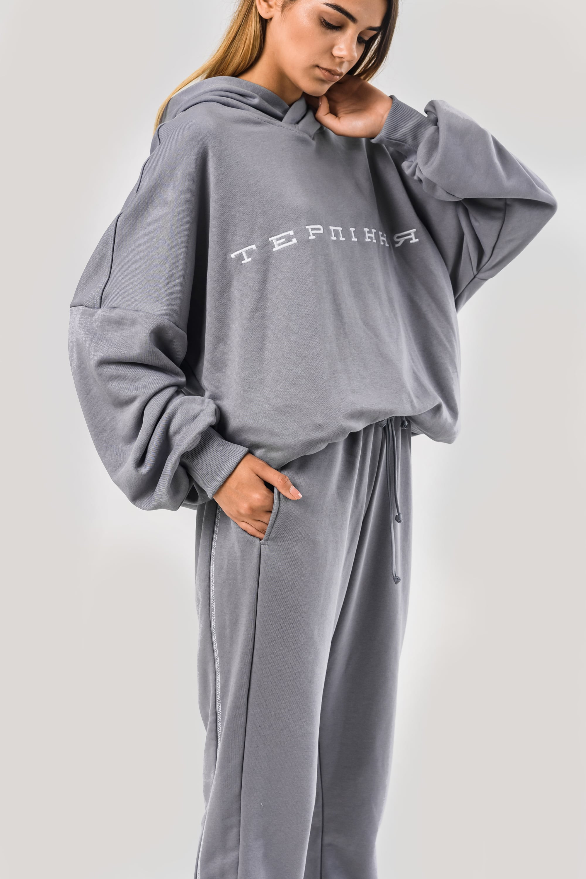 Women's costume Hudie oversize gray | owersize