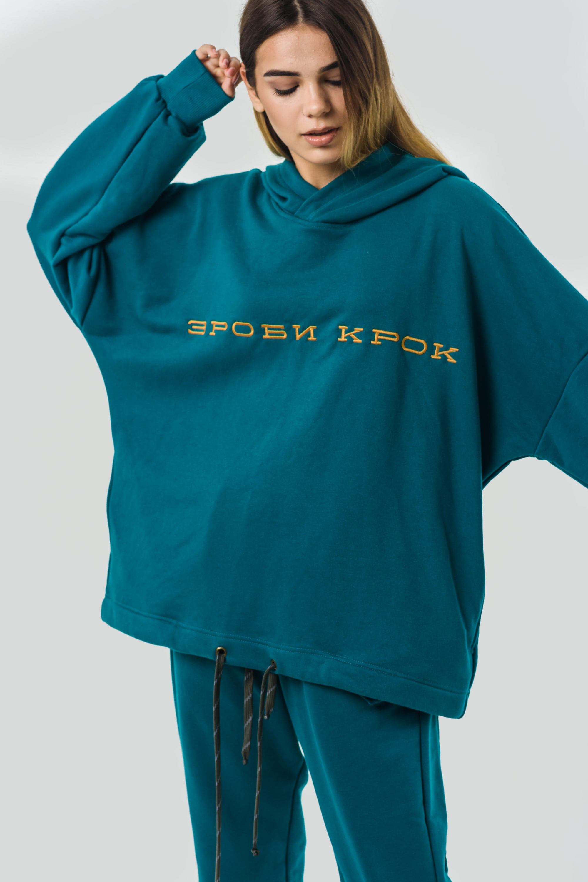 Zhinochny costume Hoody Oversiza Sea Wave
