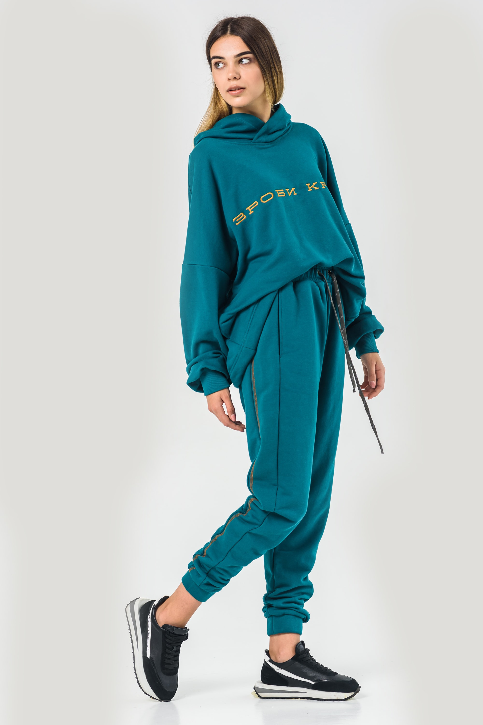 Zhinochny costume Hoody Oversiza Sea Wave