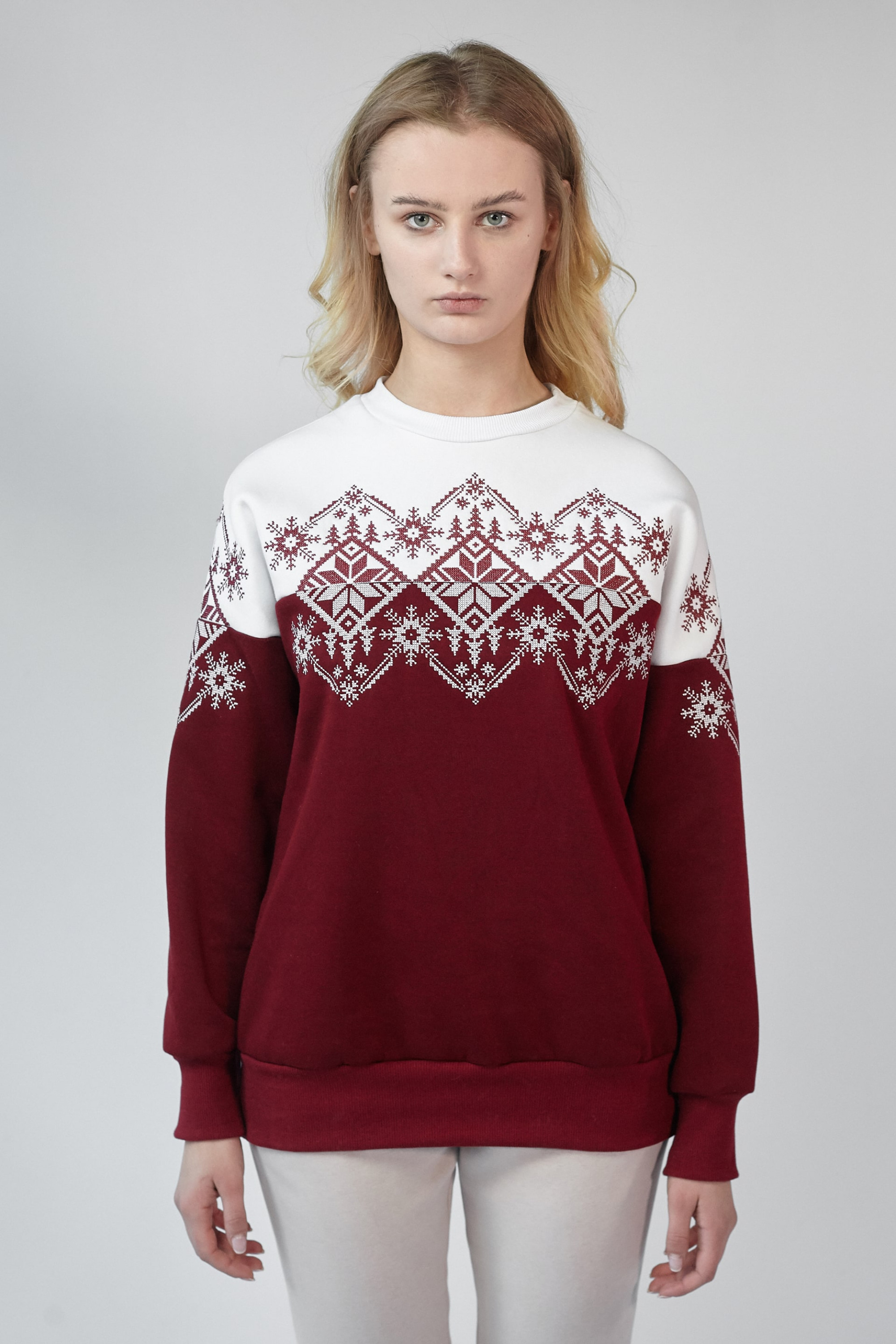 New Year's sweatshirts for two Burgundy