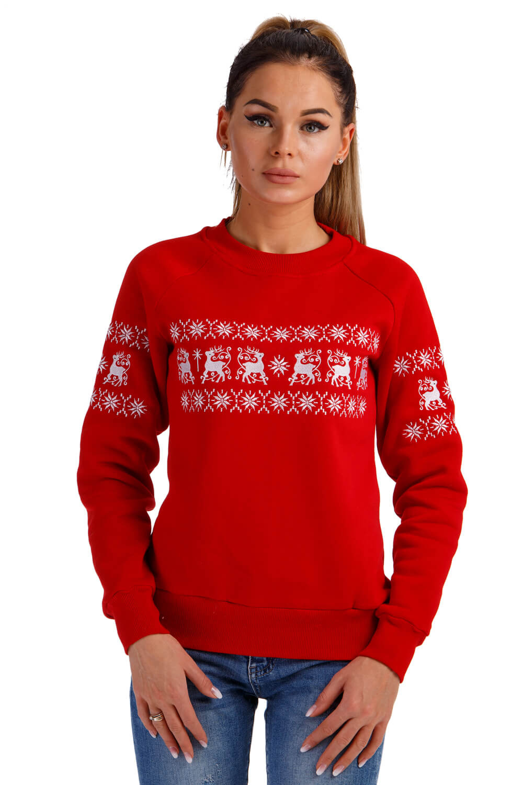 Women's Christmas sweatshirt with deer Women's Christmas sweatshirt with deer