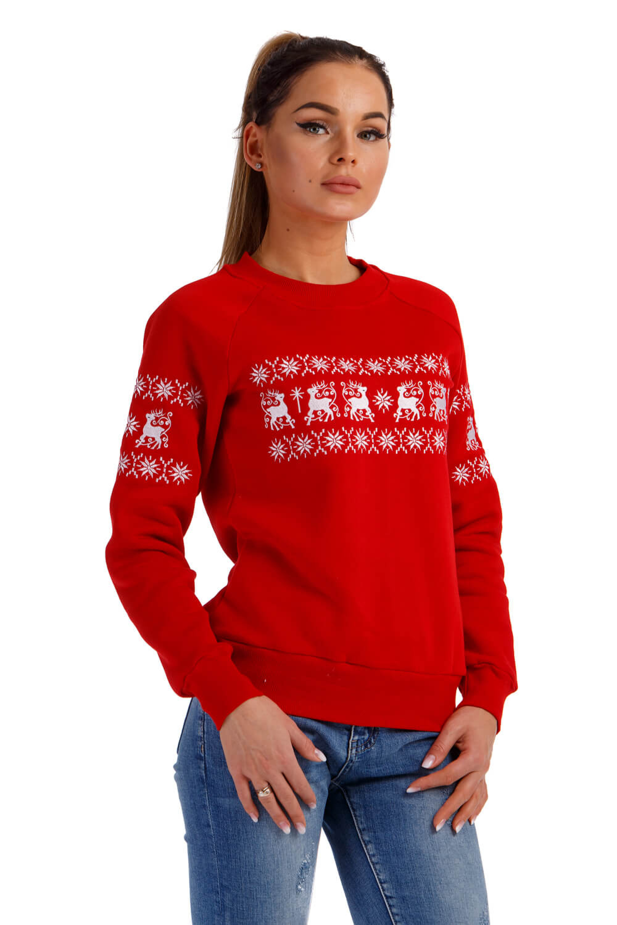 Women's Christmas sweatshirt with deer Women's Christmas sweatshirt with deer