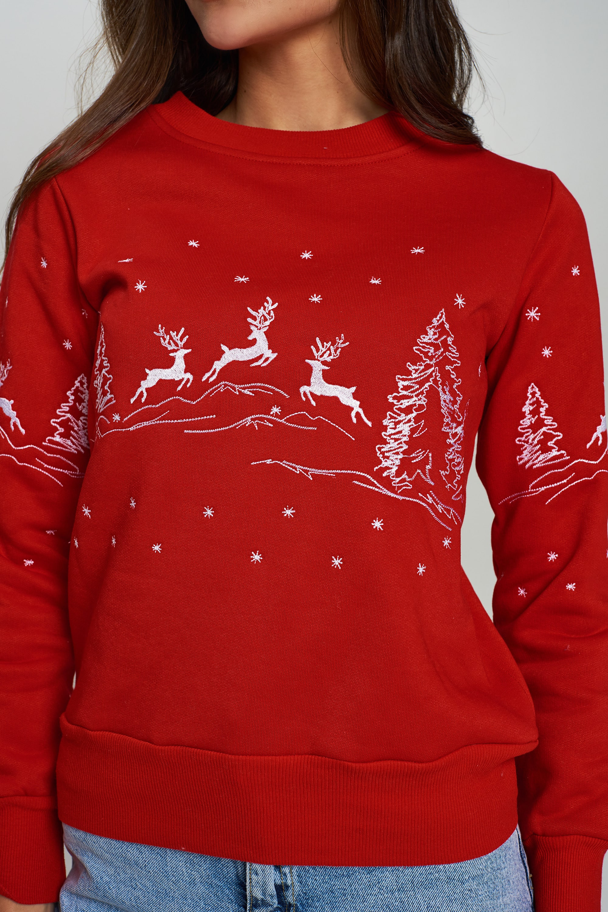 Christmas Women's Svitshot Deer Red | XS | 40-42 Christmas Women's Svitshot Deer Red | XS | 40-42