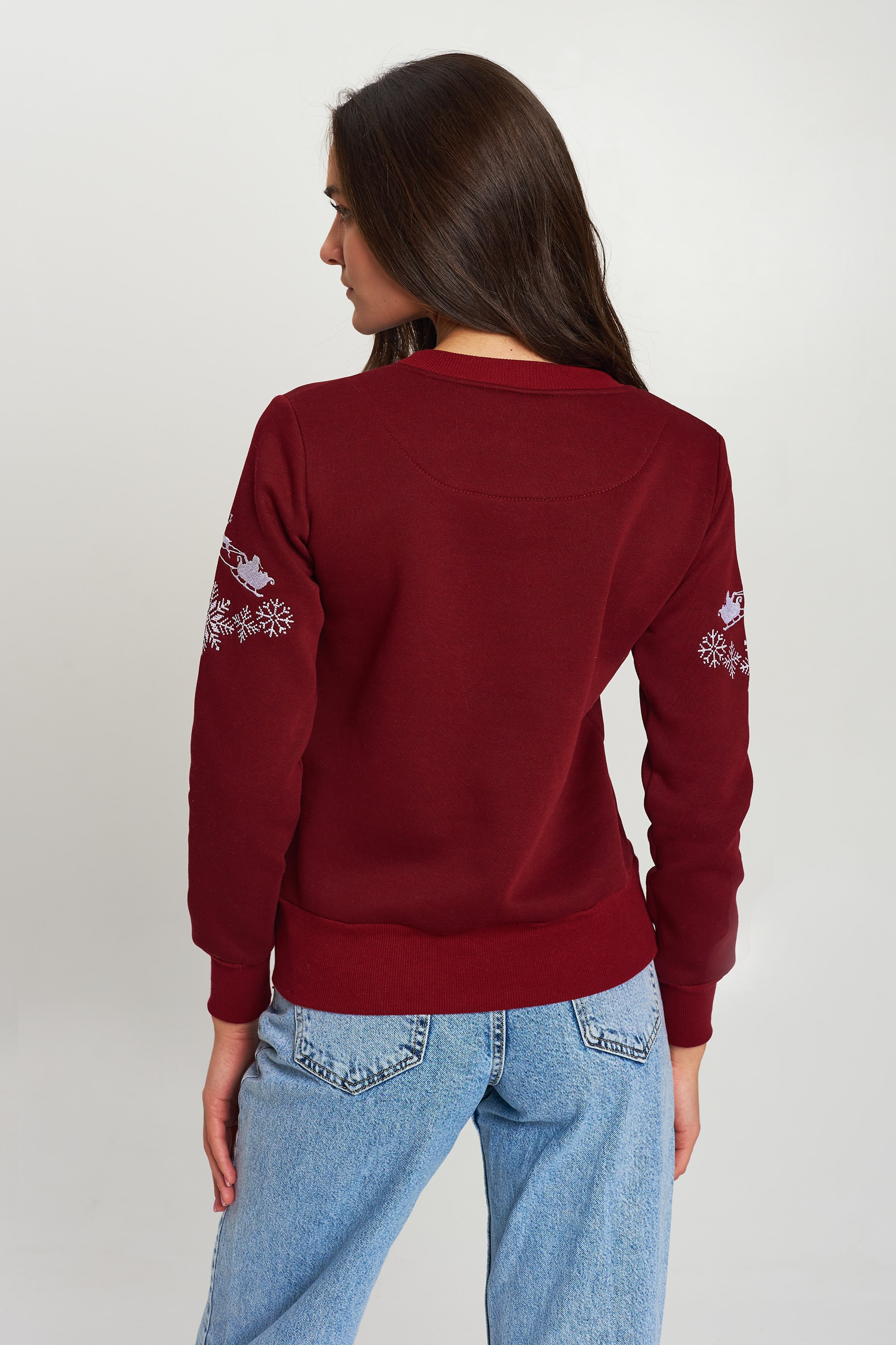 New Year's Women's sweatshirt with Santa Claus