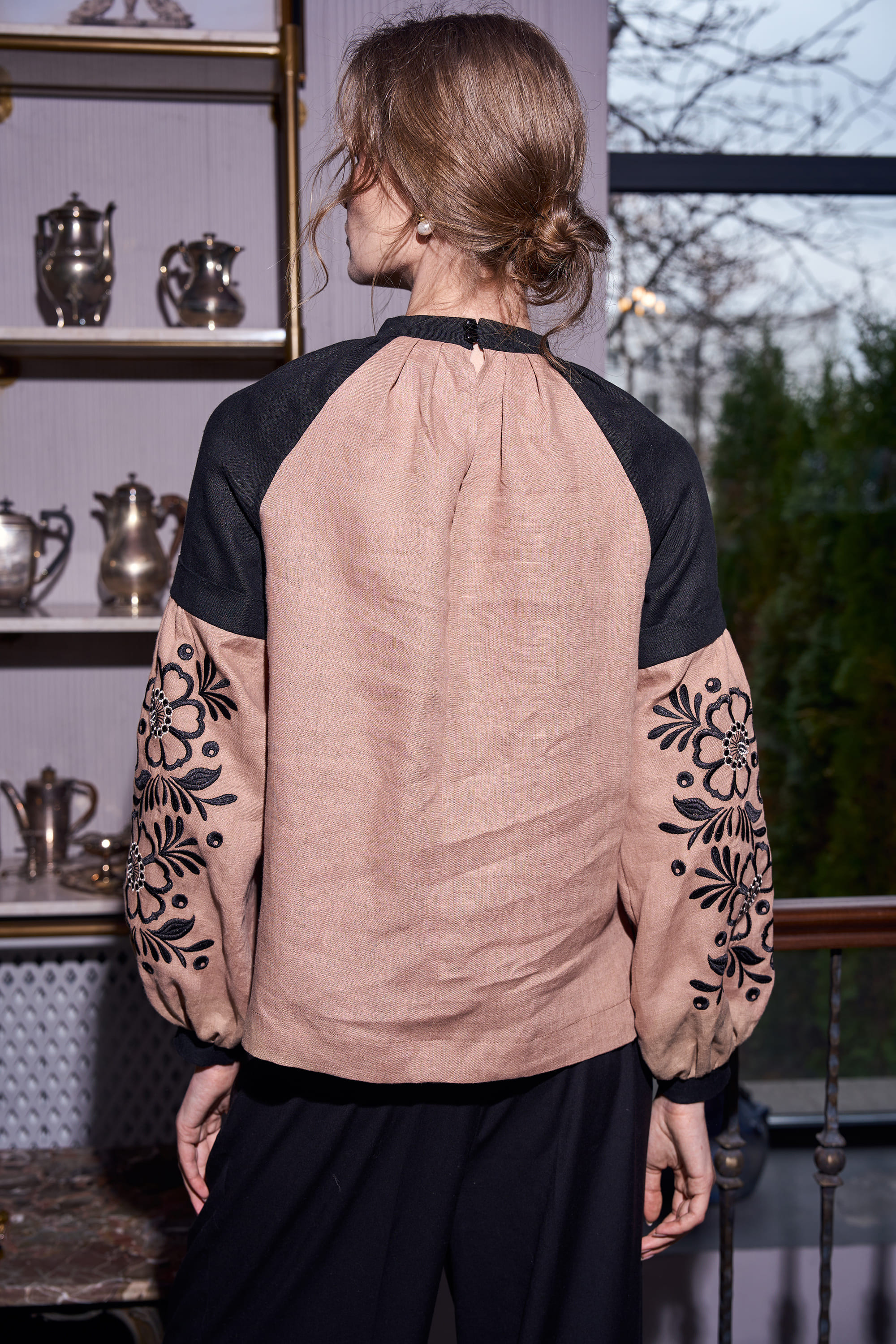 Embroidered blouse with Petrykivka painting "Pava" 2 | XS | 40-42
