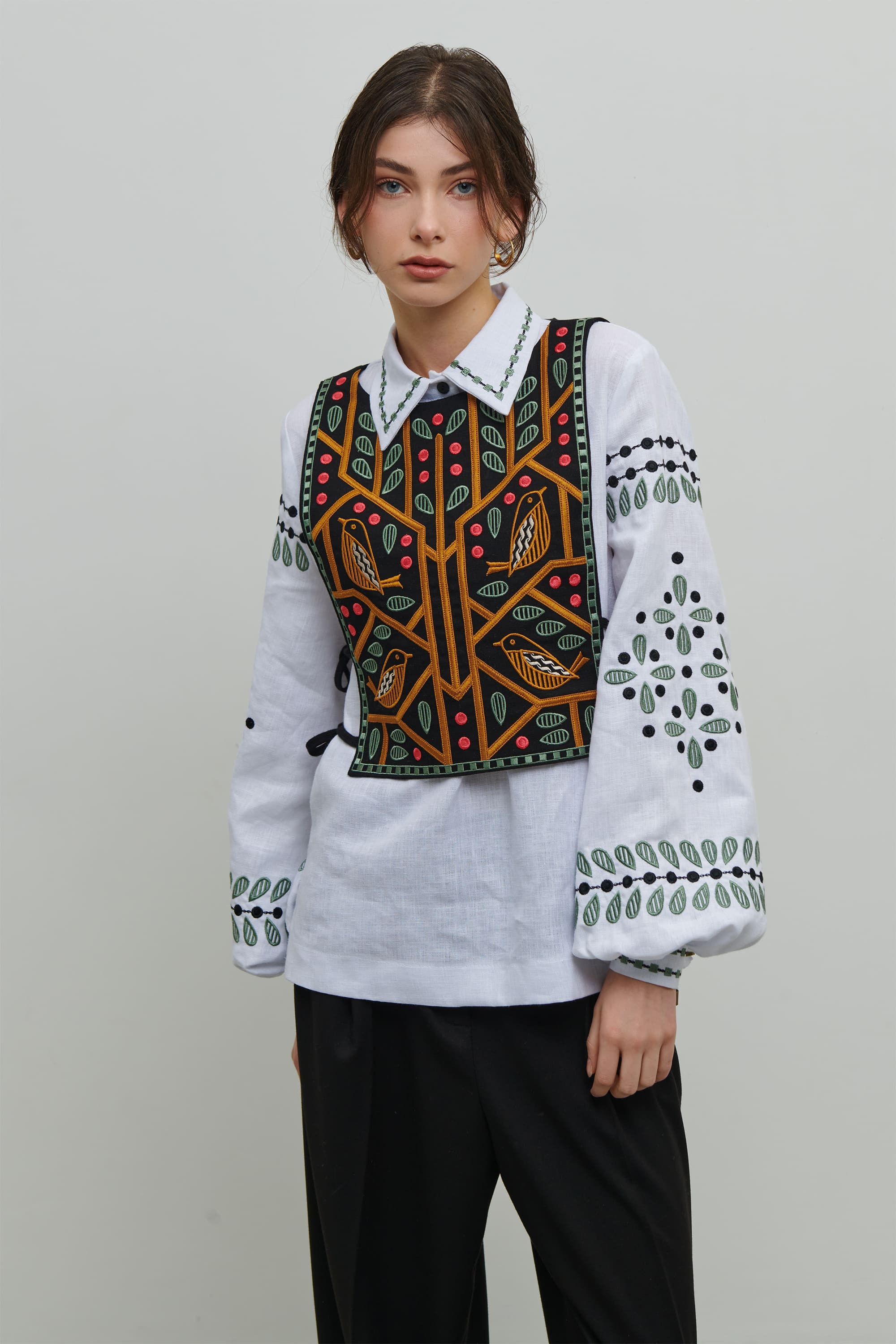 Embroidered women's vest Love Ukraine