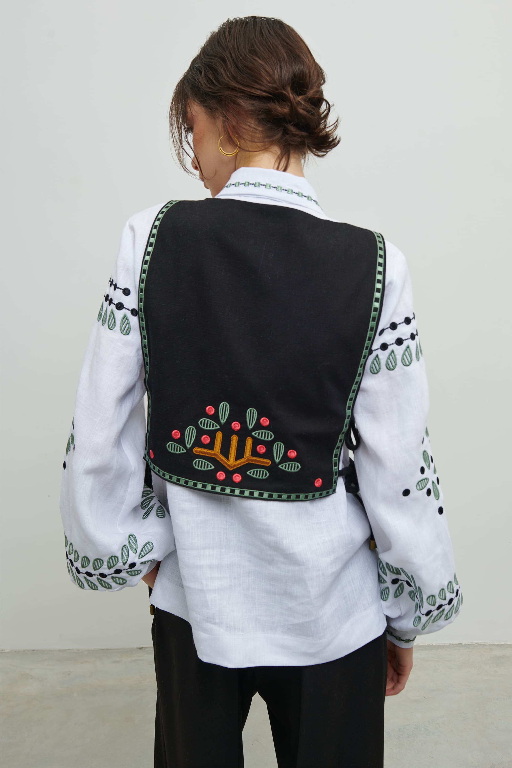 Embroidered women's vest Love Ukraine | S-M