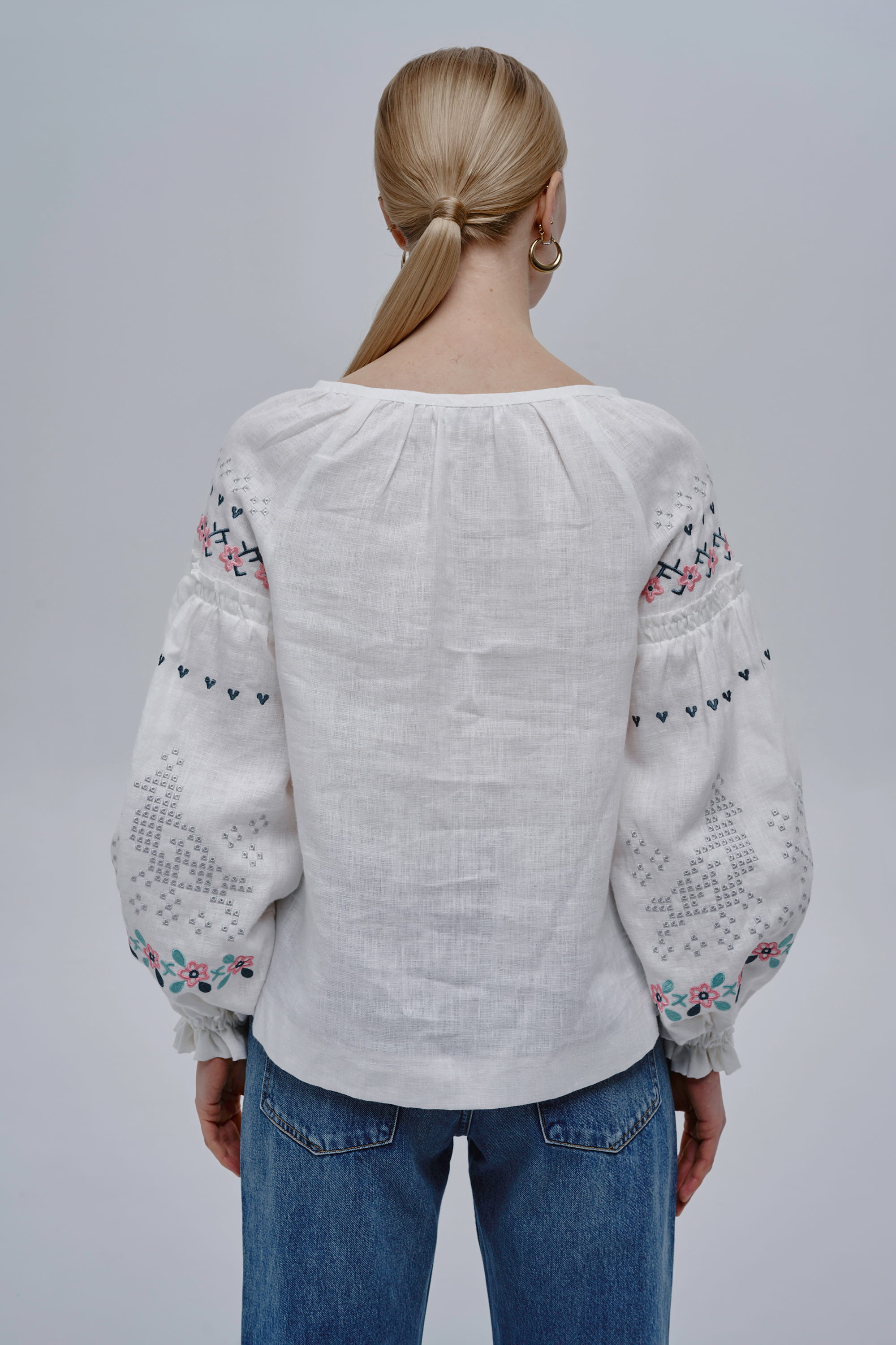 Embroidered white women’s blouse Holubka