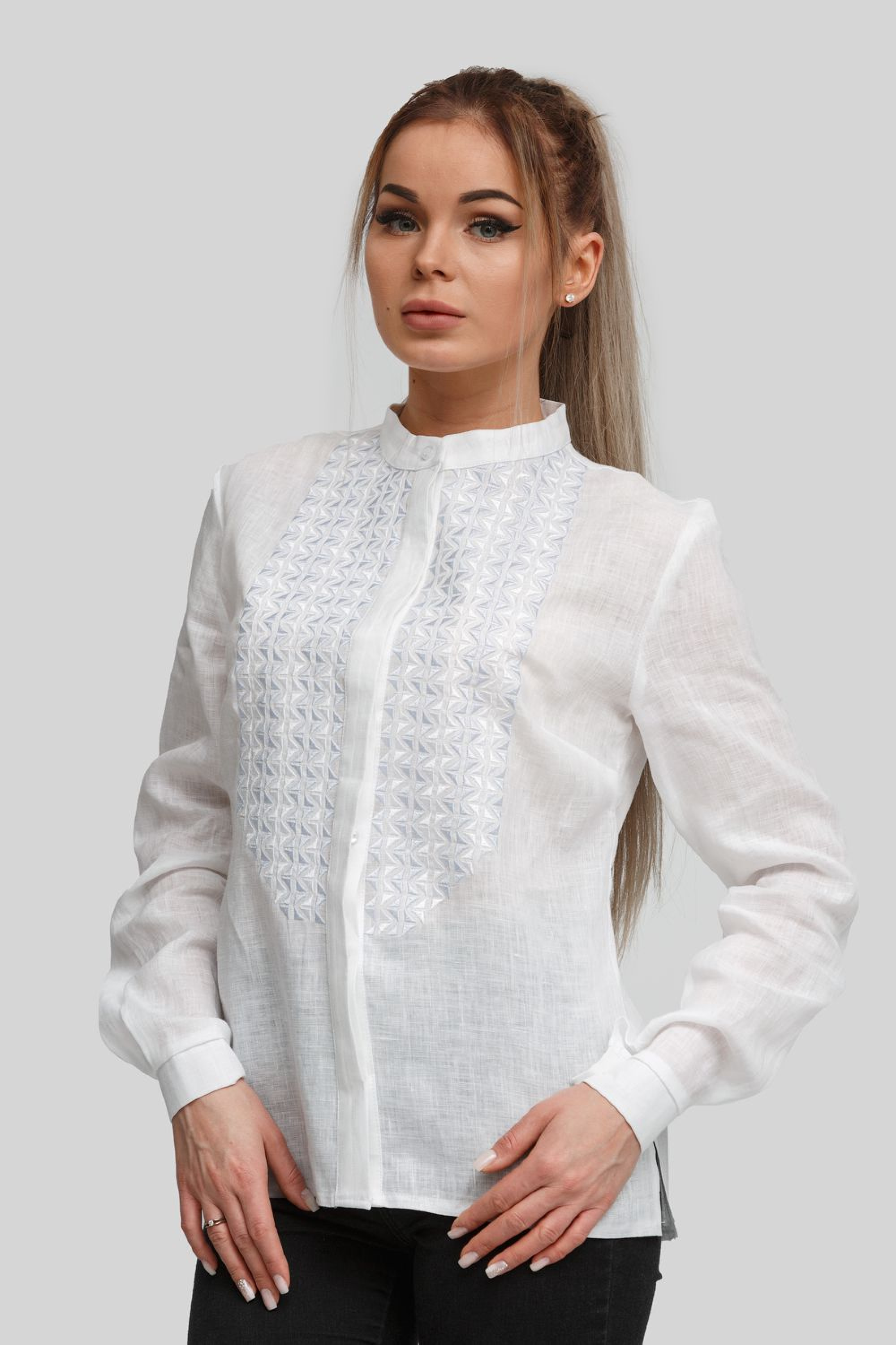 Women's embroidered blouse embroidery White 5 Women's embroidered blouse embroidery White 5