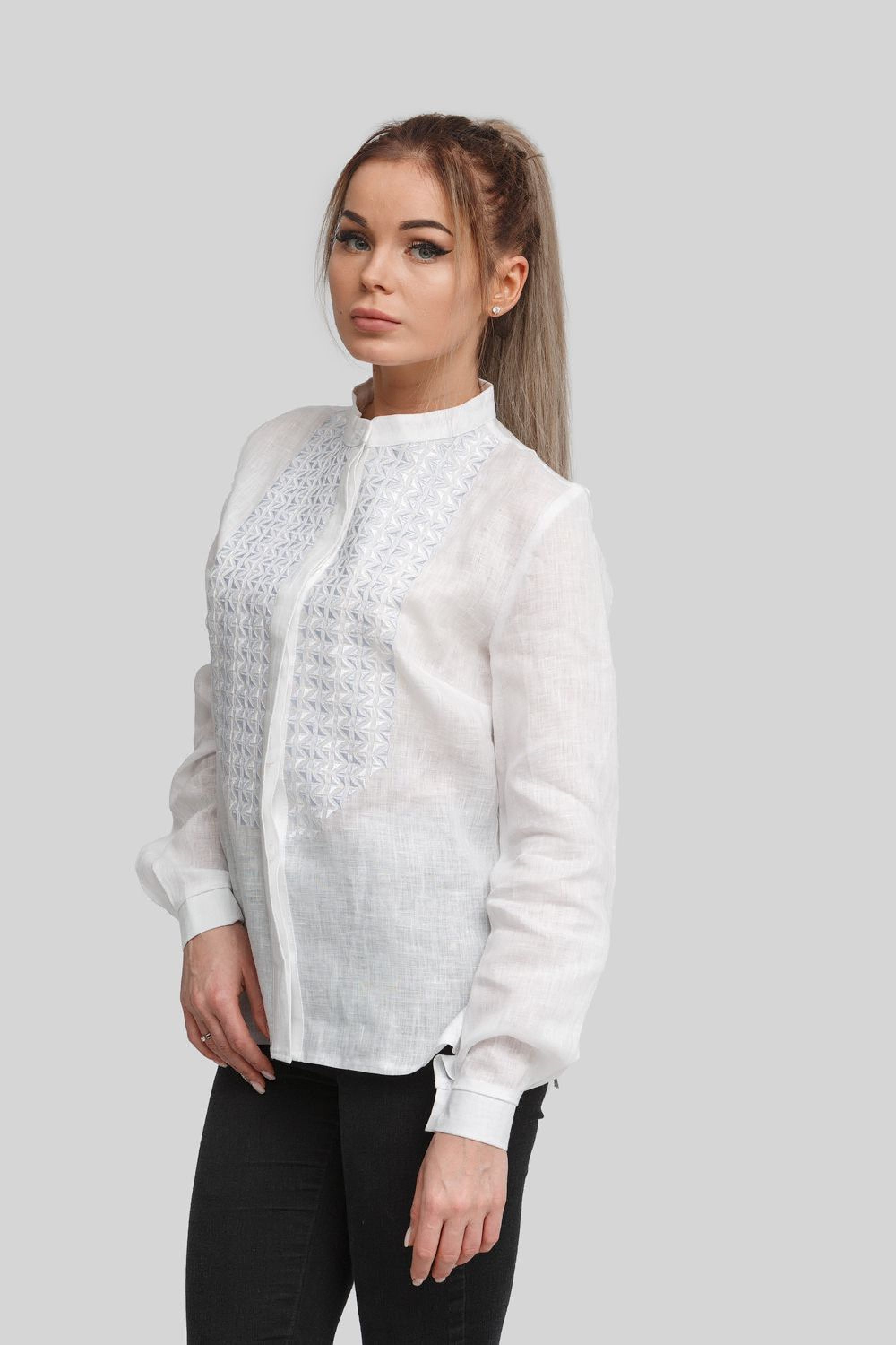 Women's embroidered blouse embroidery White 5 Women's embroidered blouse embroidery White 5