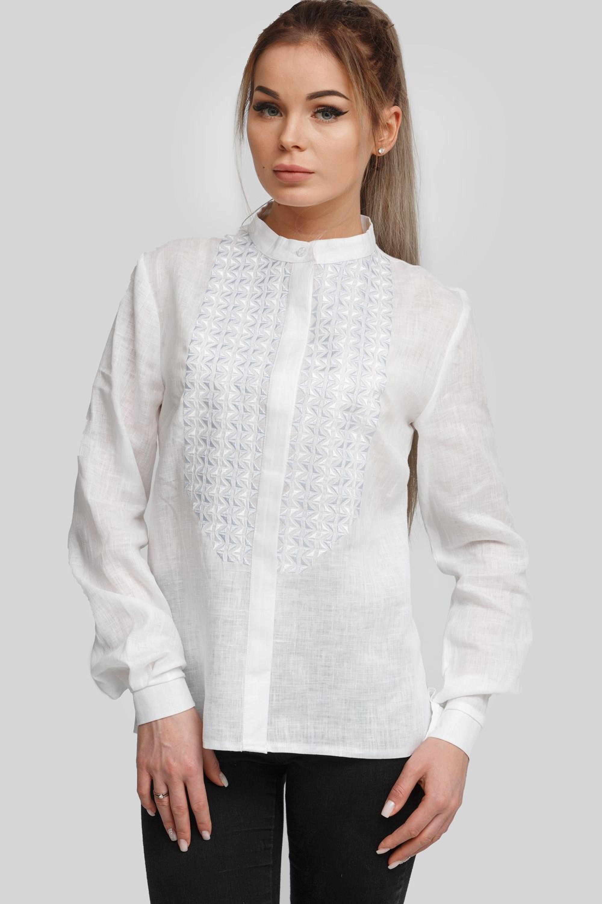 Women's embroidered blouse embroidery White 5 Women's embroidered blouse embroidery White 5