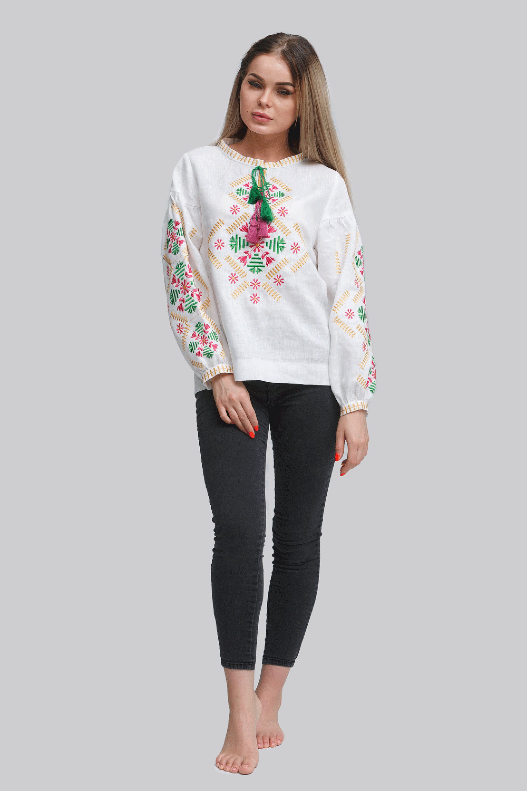 Жіноча вишиванка блуза White 4