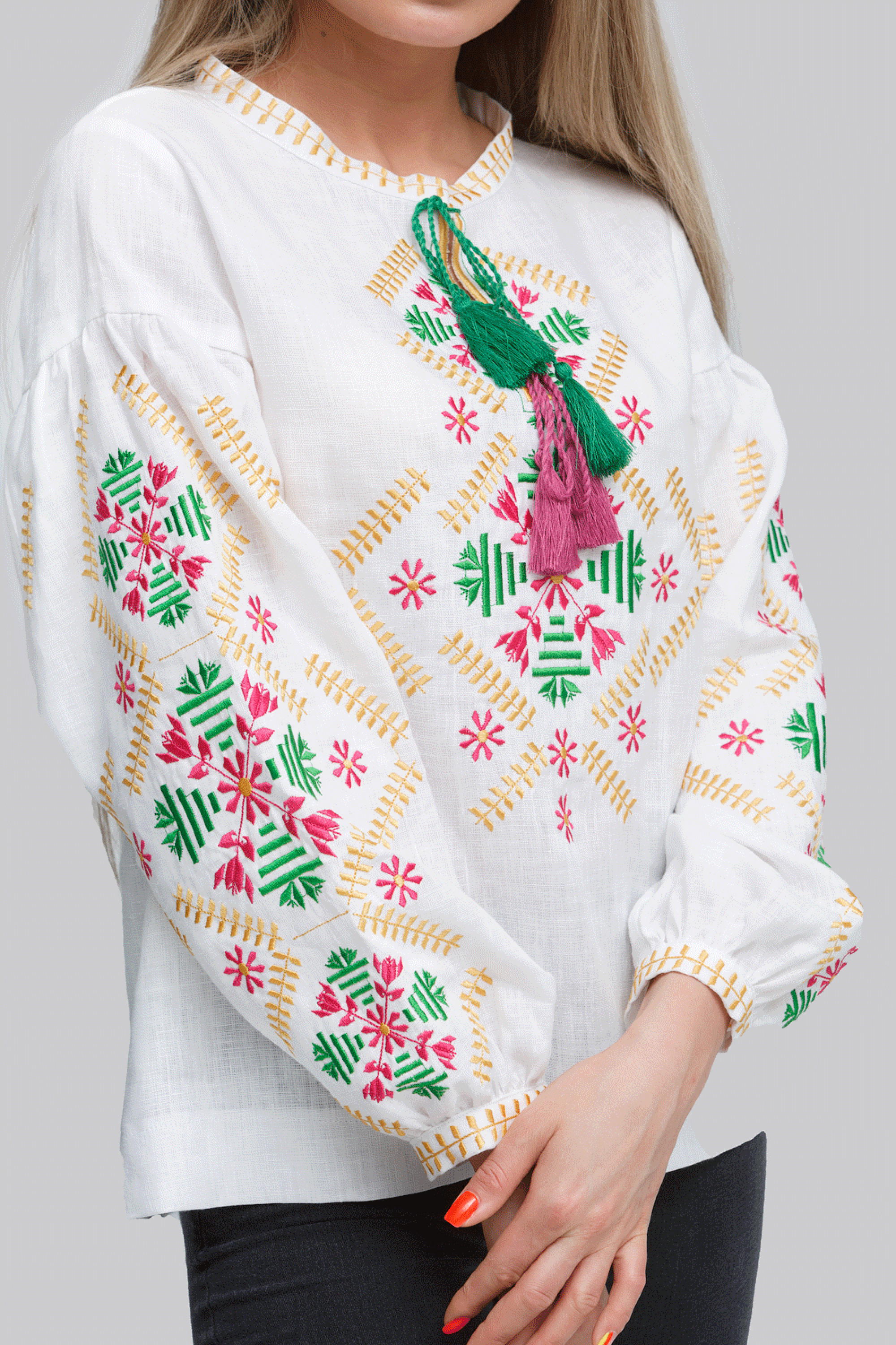 Жіноча вишиванка блуза White 4