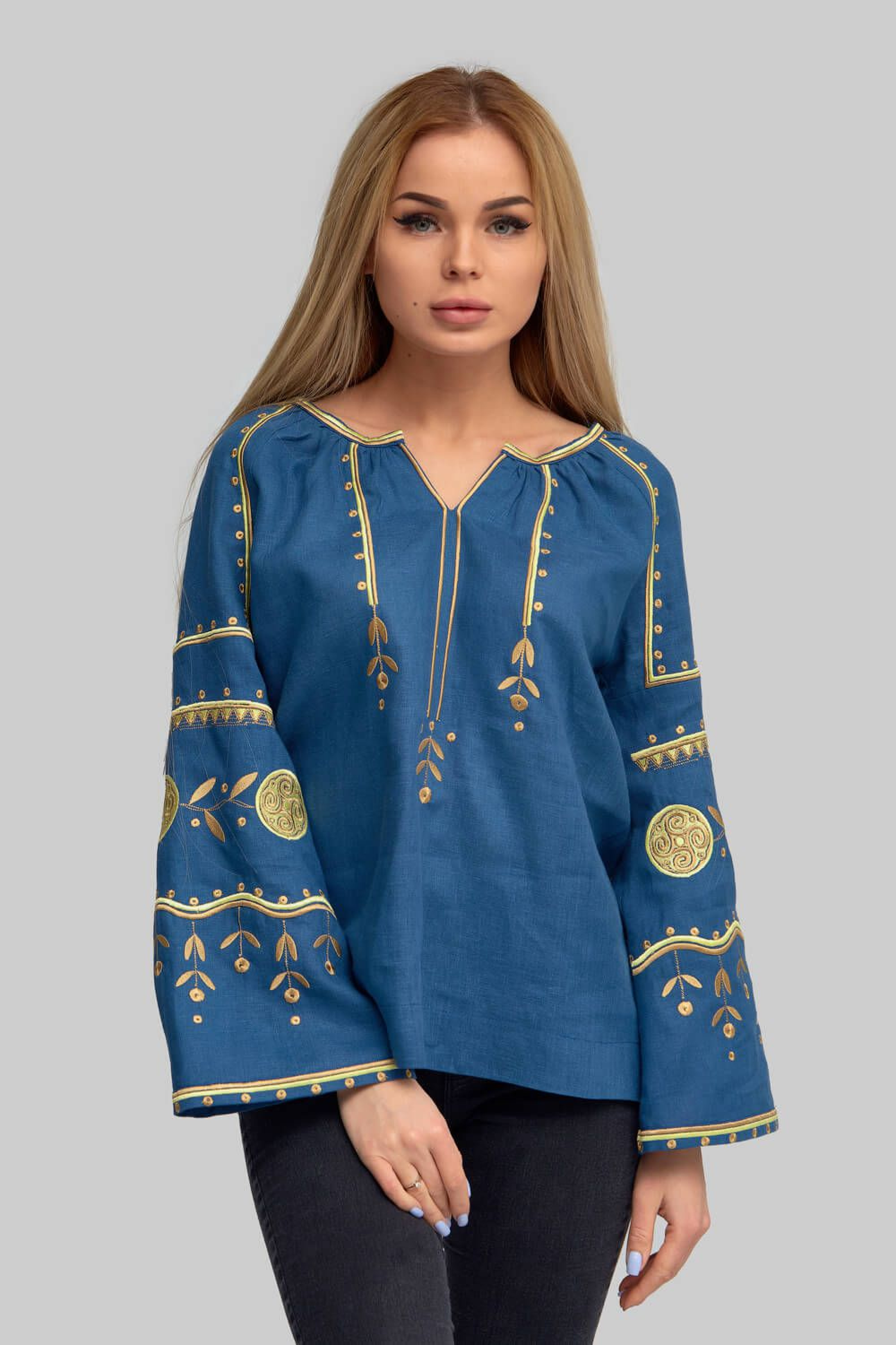 Women's embroidery Blue 2 Blouse 2