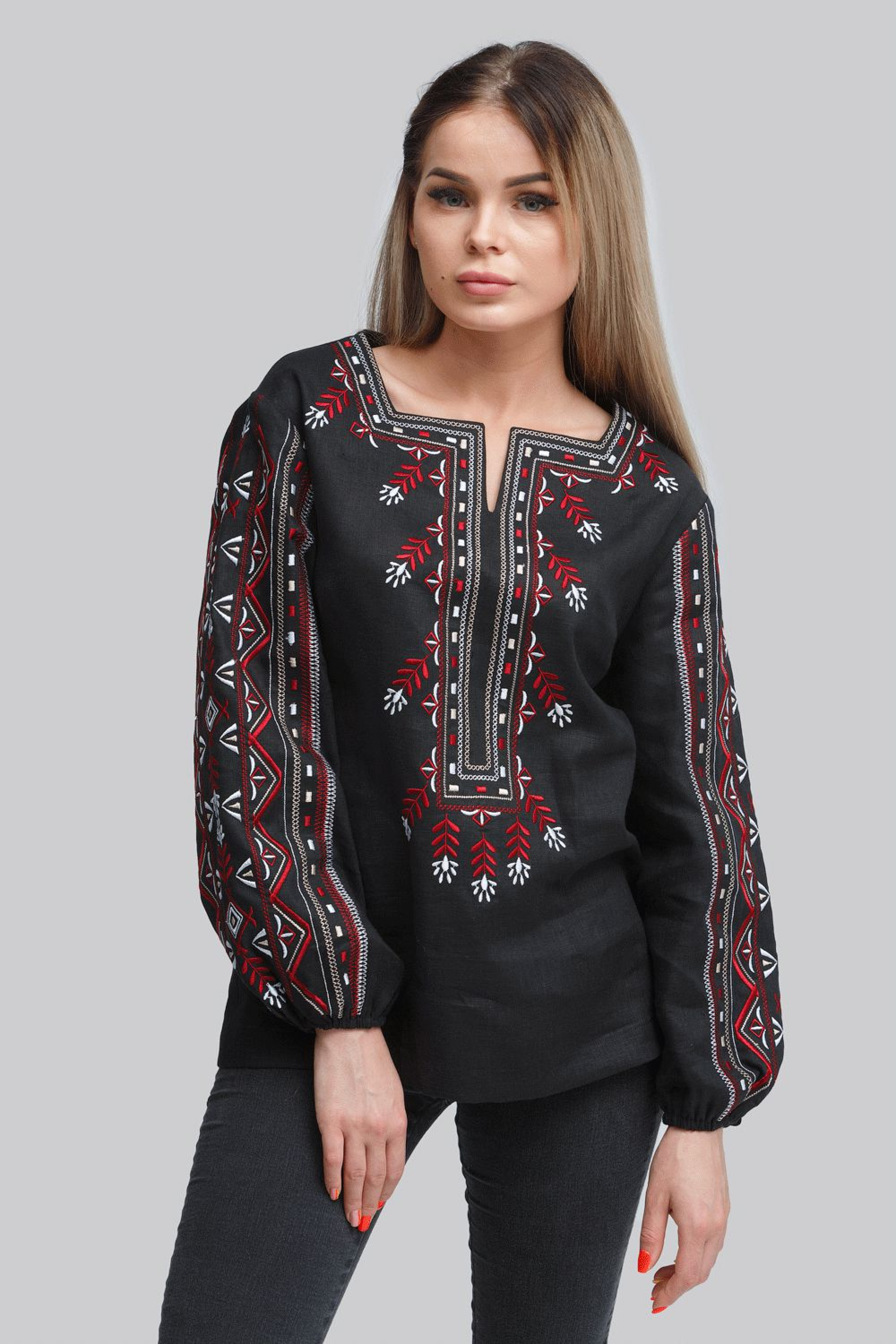 Жіноча вишиванка блуза Black