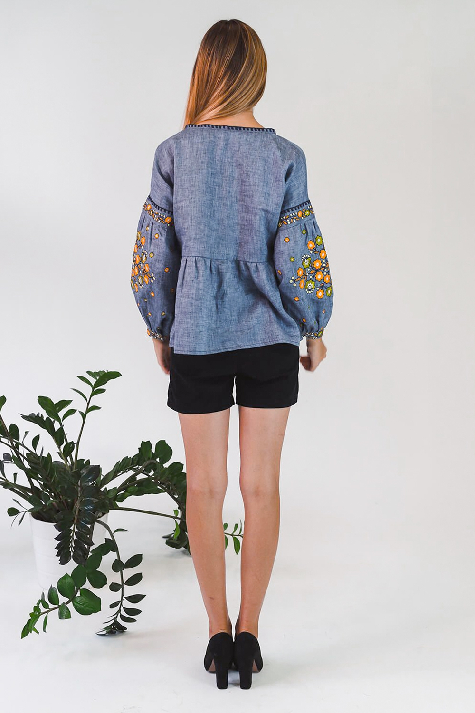Жіноча вишиванка блуза Denim