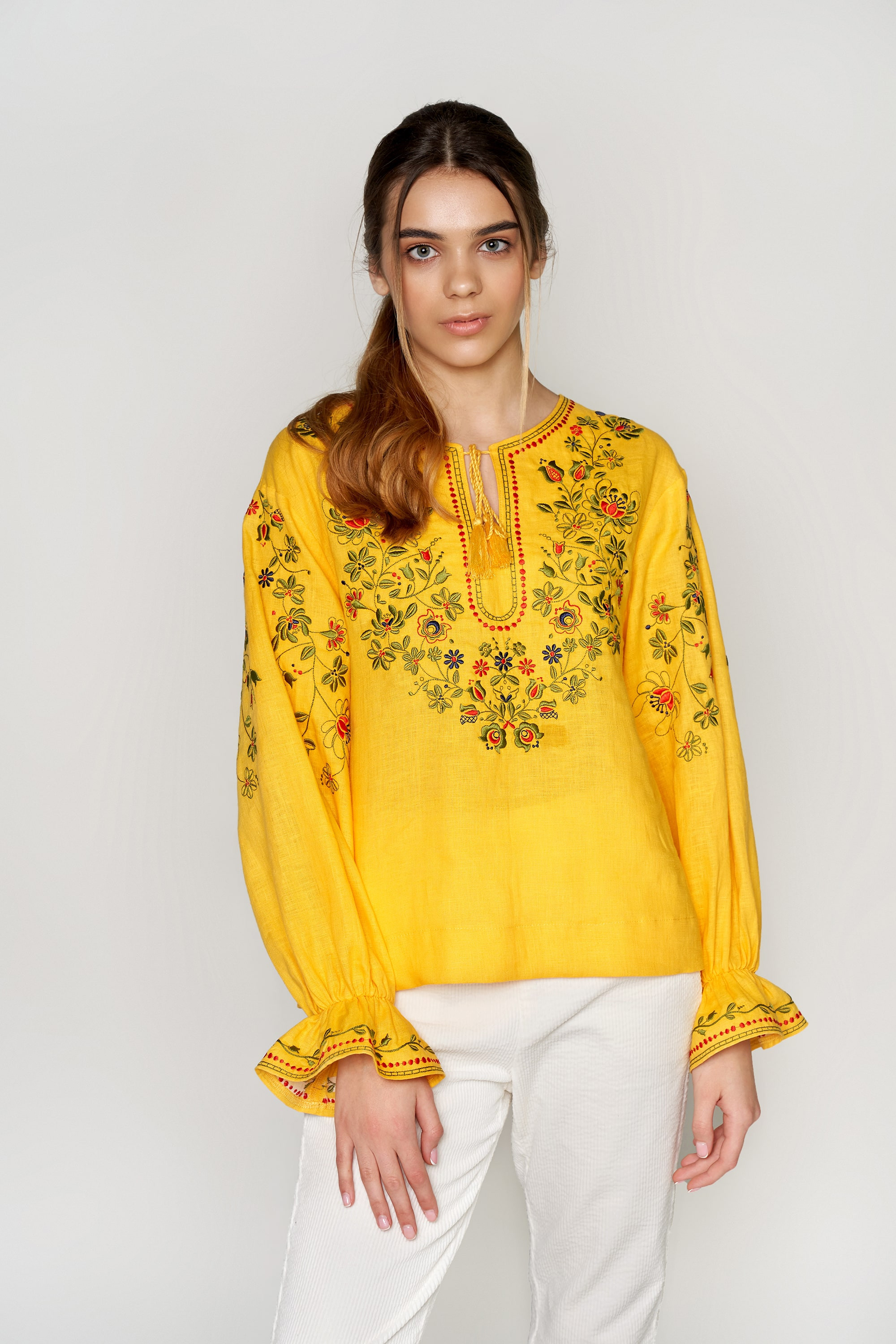  Жіноча вишита блуза Yellow