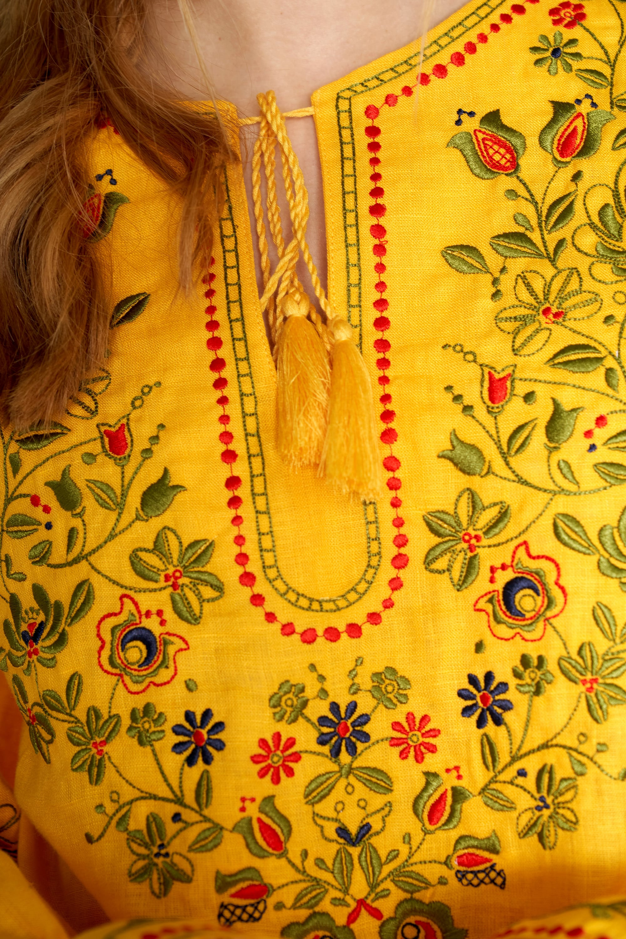  Жіноча вишита блуза Yellow